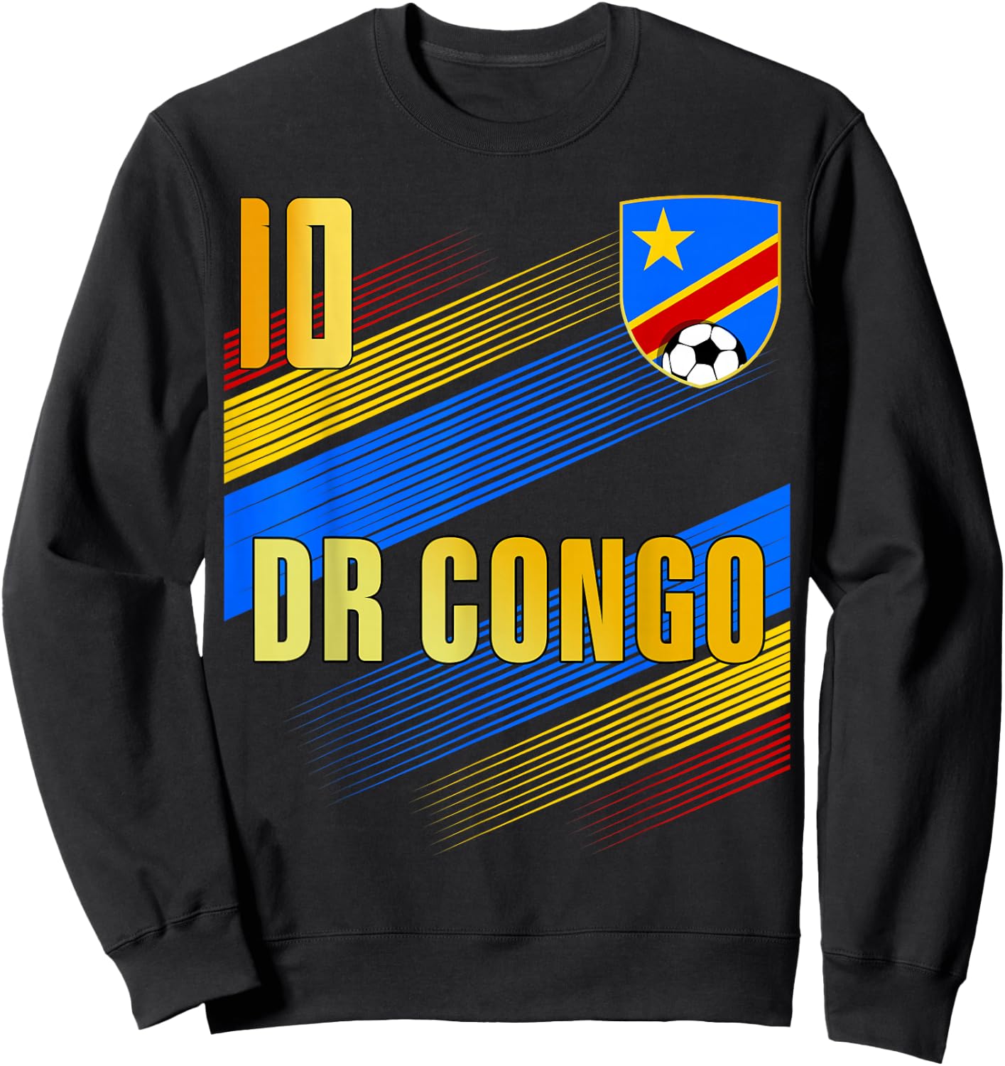 DR Congo Flag Congolese Pride Lovers Sweatshirt - Sweatshirt | Black