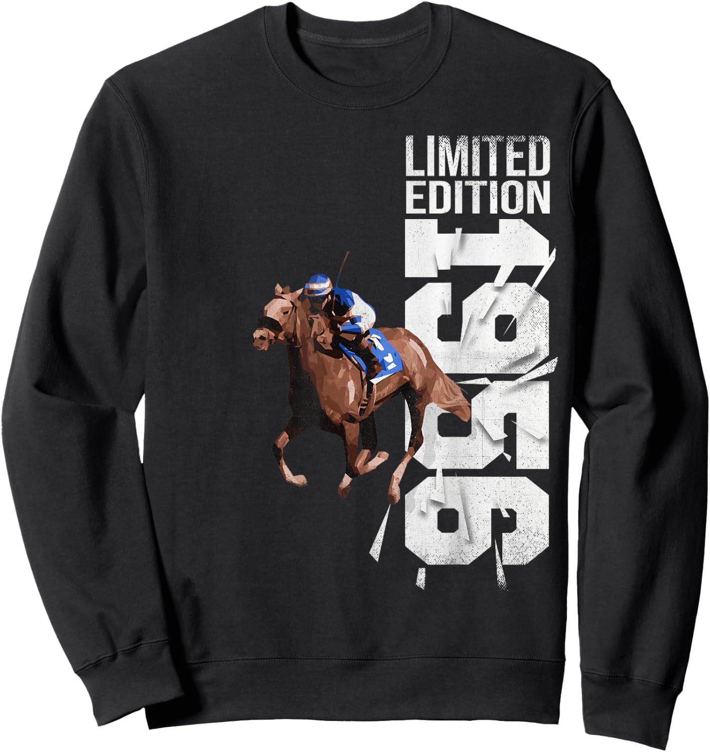 Jockey-Cheval-Course Vintage 1956 Anniversaire Cheval Sweatshirt - Sweatshirt | Black