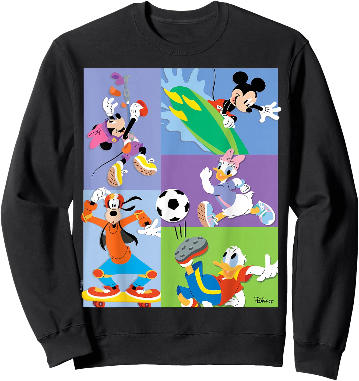 Mickey Mouse Minnie Mouse Donald Duck Daisy Duck Goofy Sport Sweatshirt - Sweatshirt | Black