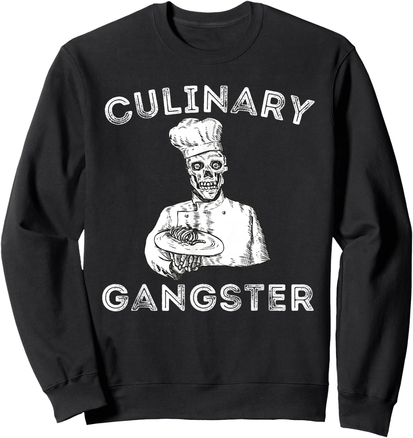 Funny Cooking & Chef Shirts - Culinary Gangster - Adult - Black - Small - Short Sleeve - - Classic Fit - Cotton - Novelty - Birthday Sweatshirt - Sweatshirt | Black
