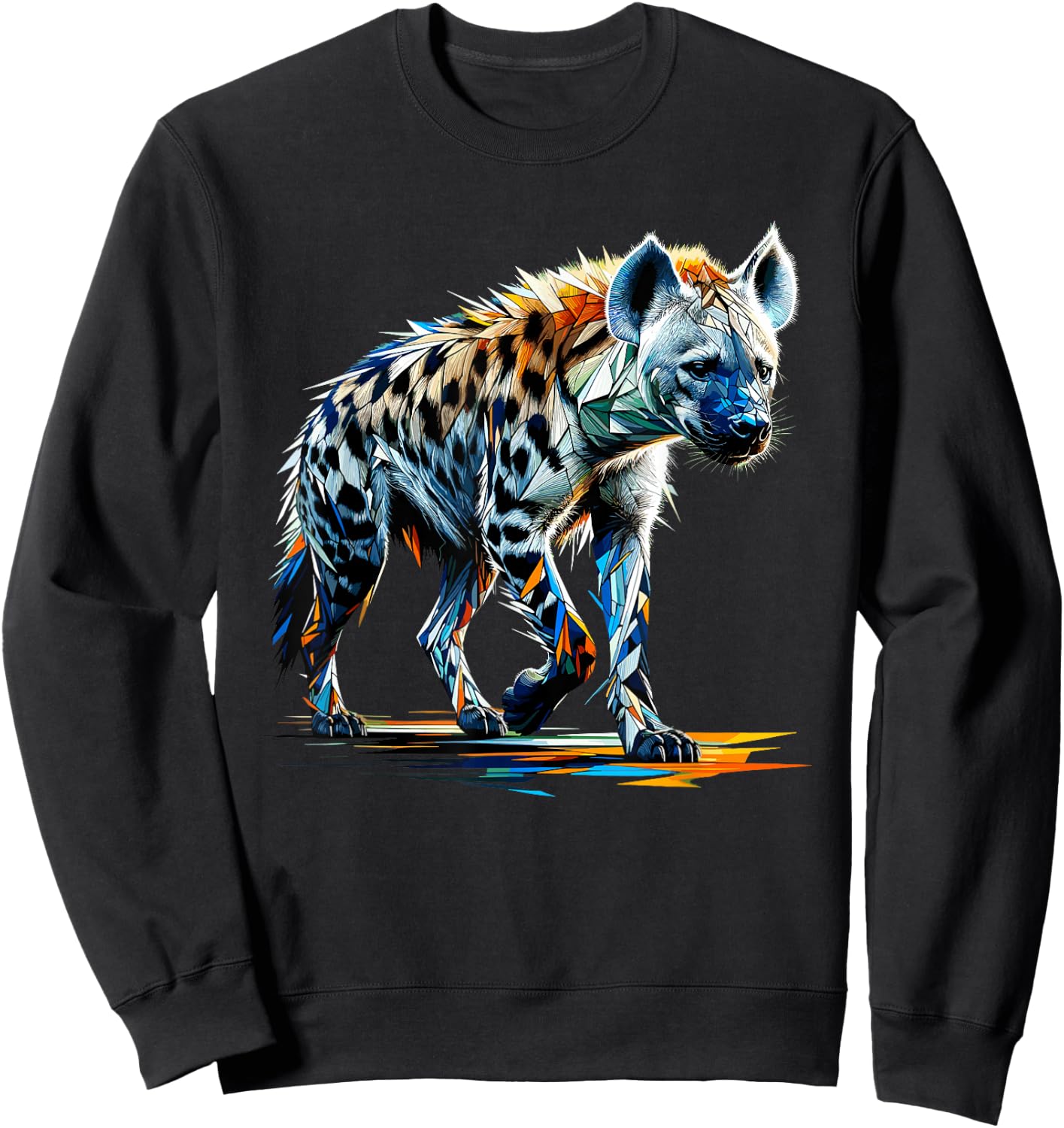 Polygon Art Hyänen Hyäne Sweatshirt - Sweatshirt | Black