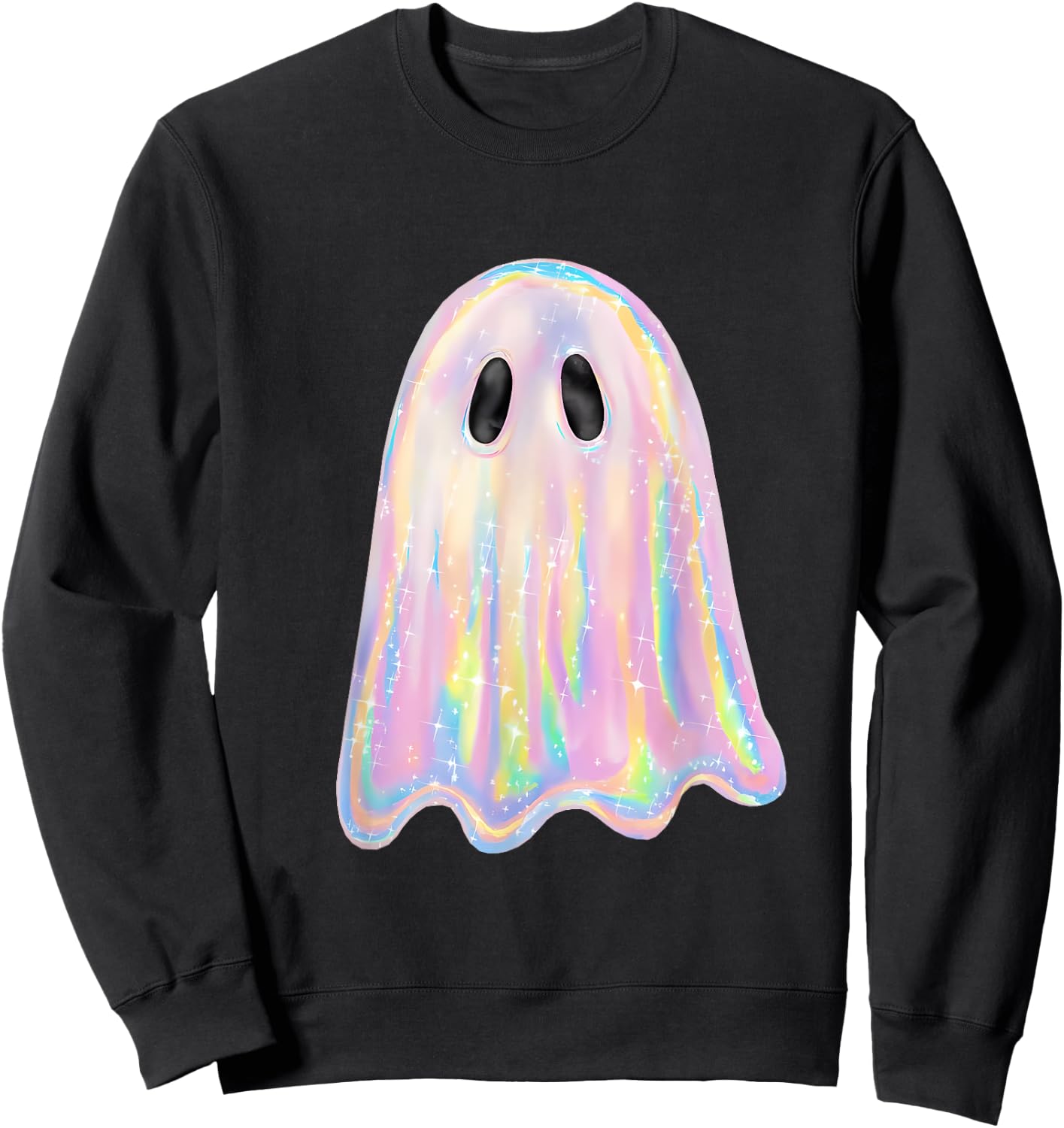 Retro Disco Ghost Cute Halloween Costume Funny Graphic Sweatshirt - Sweatshirt | Black