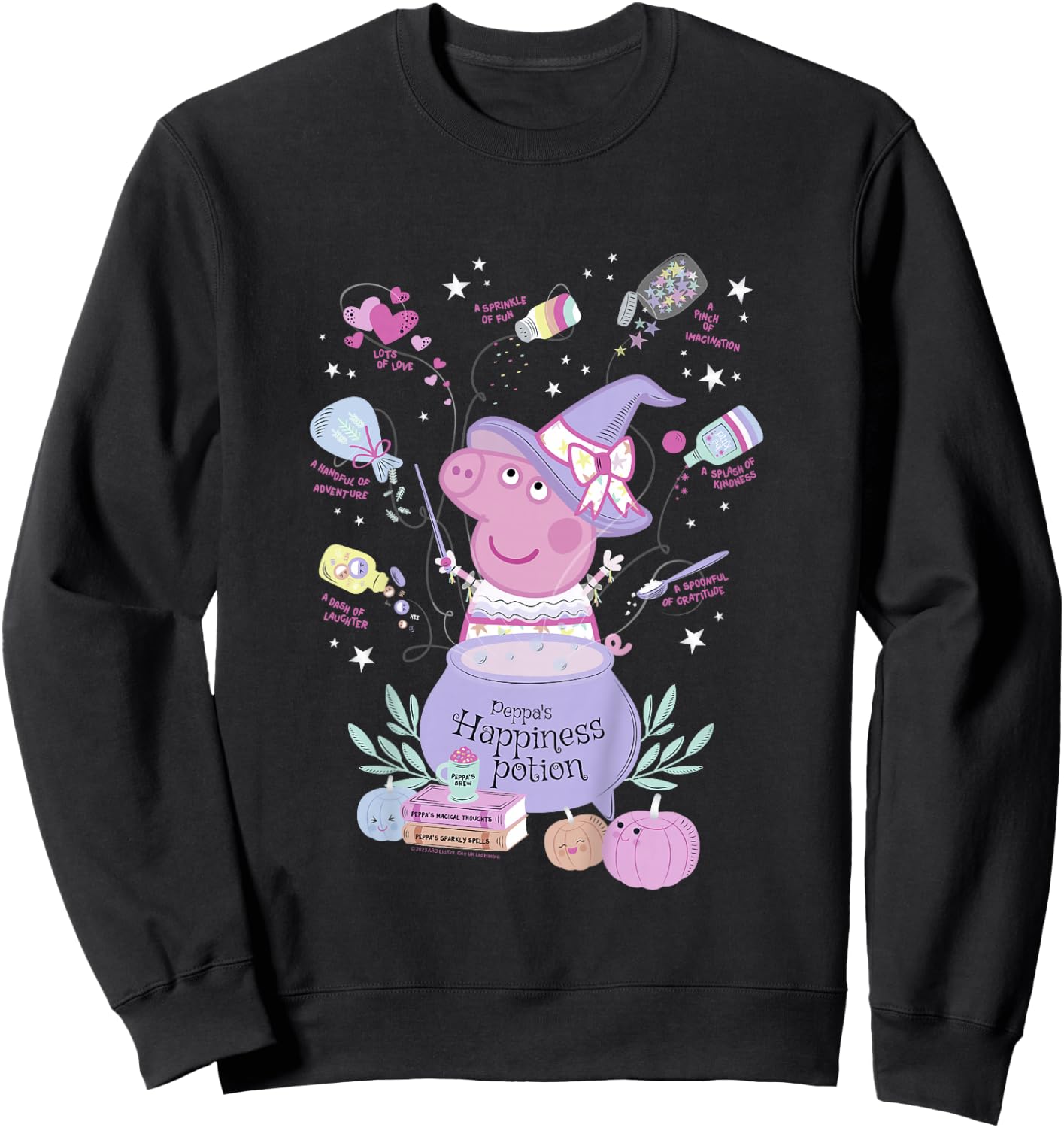 Kids Peppa Pig Halloween Peppa's Happiness Potion Cauldron Mix Sweatshirt - Sweatshirt | Black