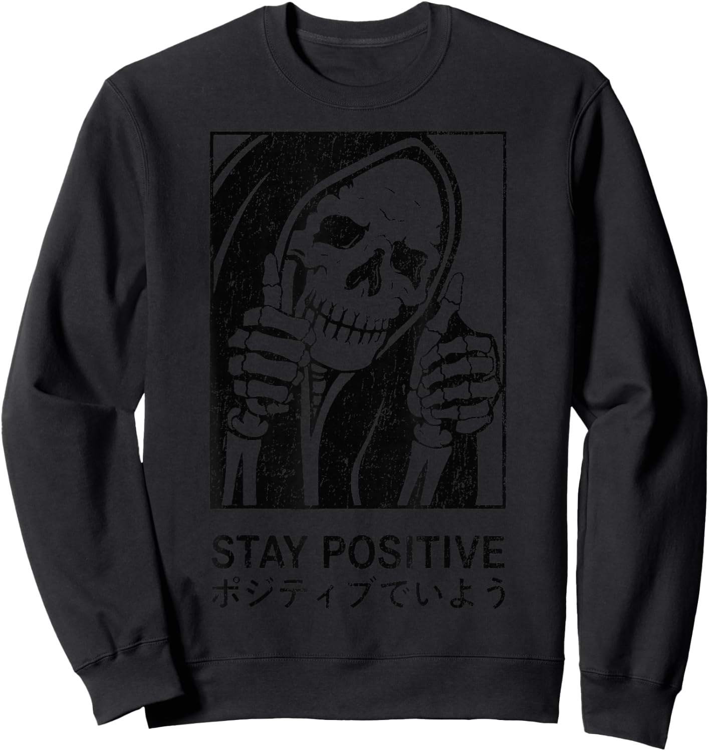 Aesthetic Clothes Vintage Streetwear Fashion Women Men Skull Sweatshirt - Sweatshirt | Black