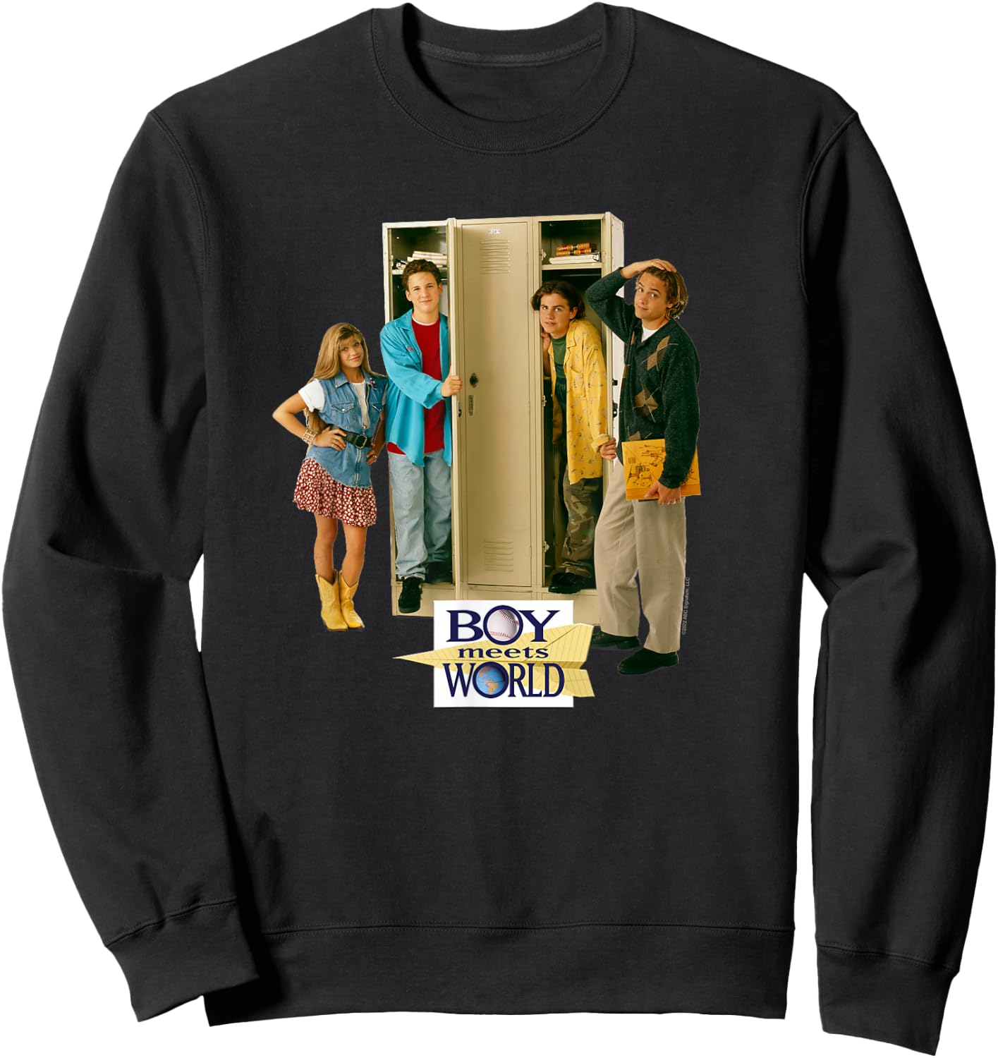 Boy Meets World Cast at Lockers Sweatshirt - Sweatshirt | Black