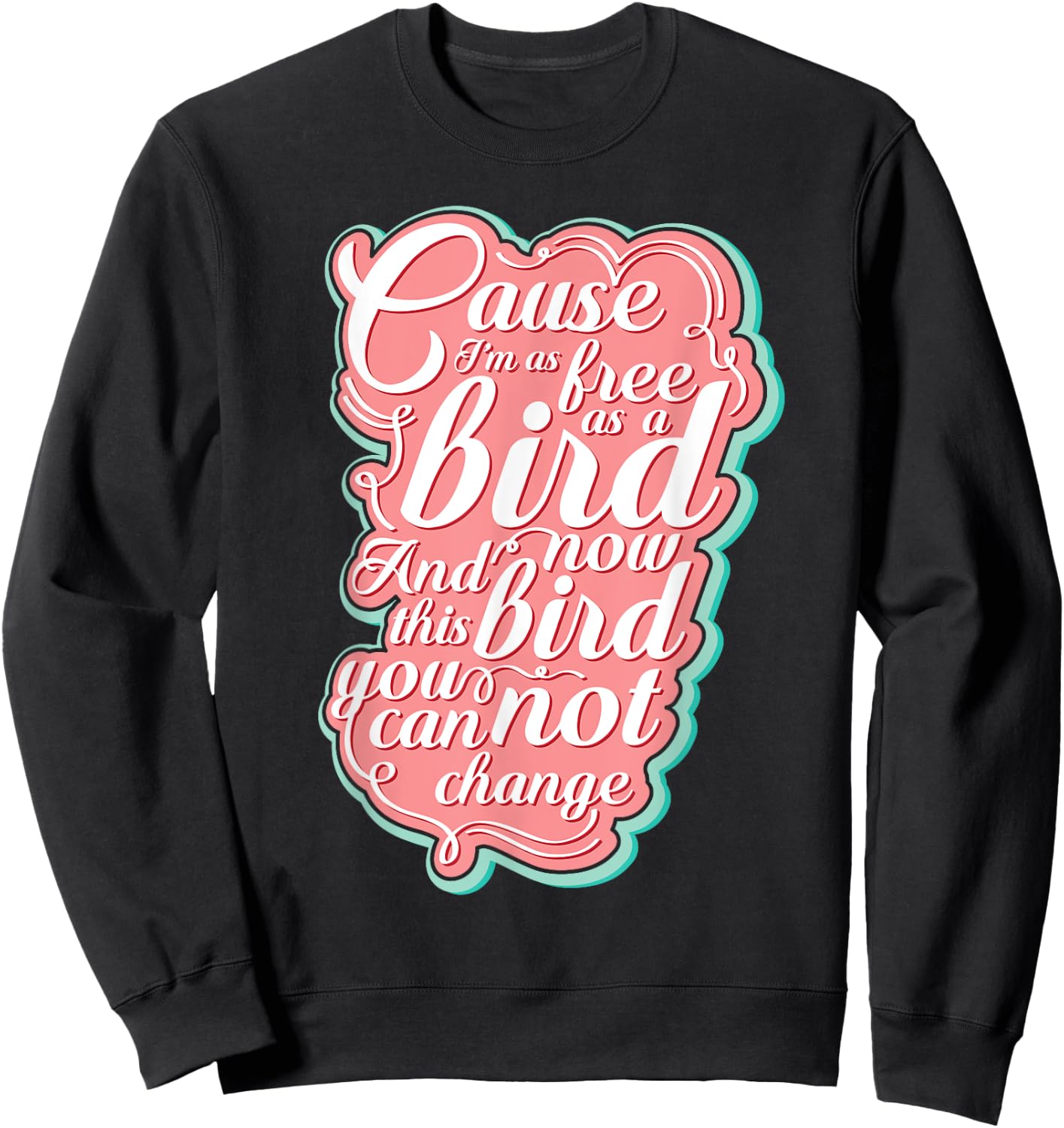 LyricLyfe Free Bird Ronnie Zant Allen Collins Sweatshirt - Sweatshirt | Black