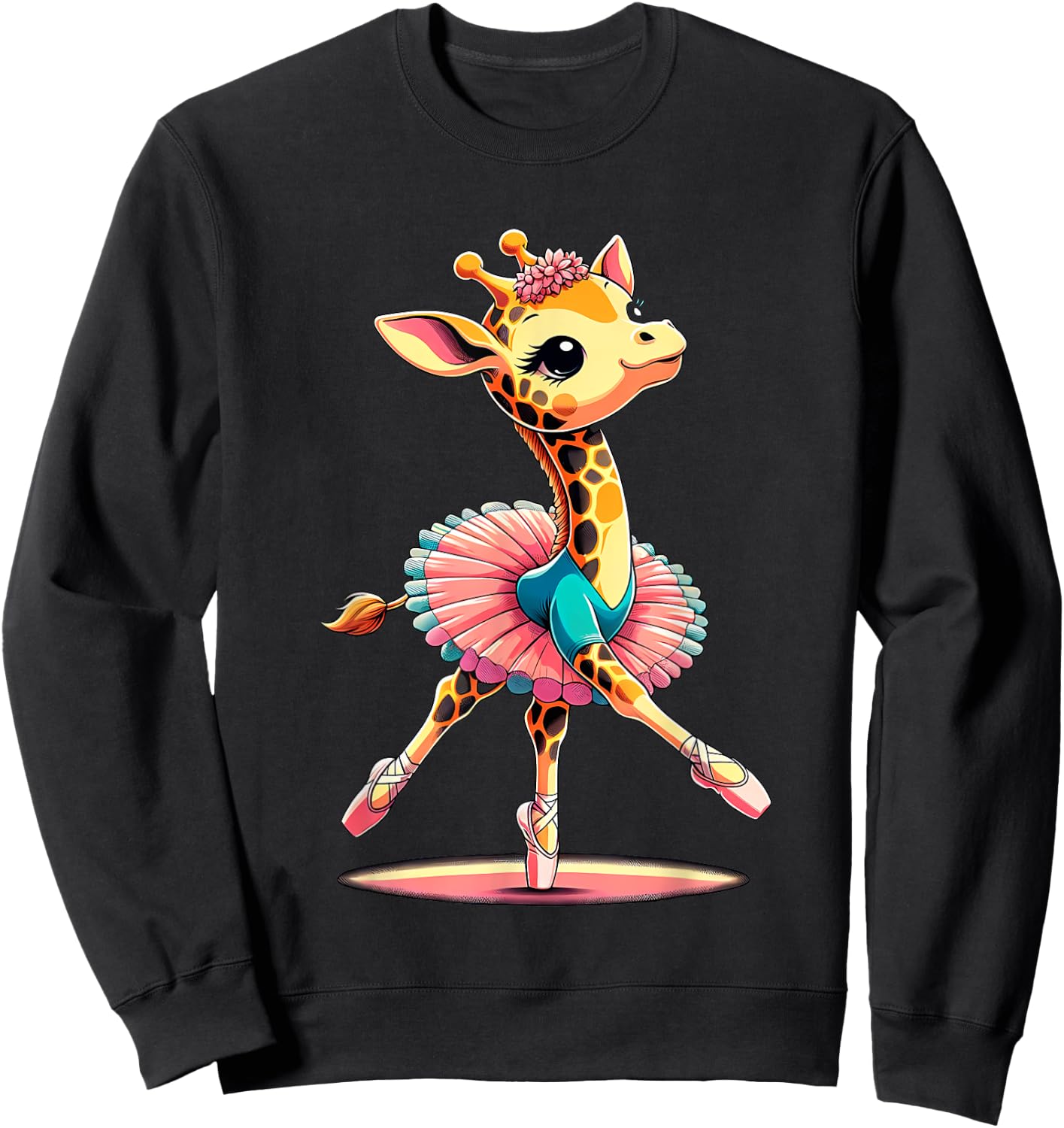 Ballerina Giraffe Dancing Sweatshirt - Sweatshirt | Black