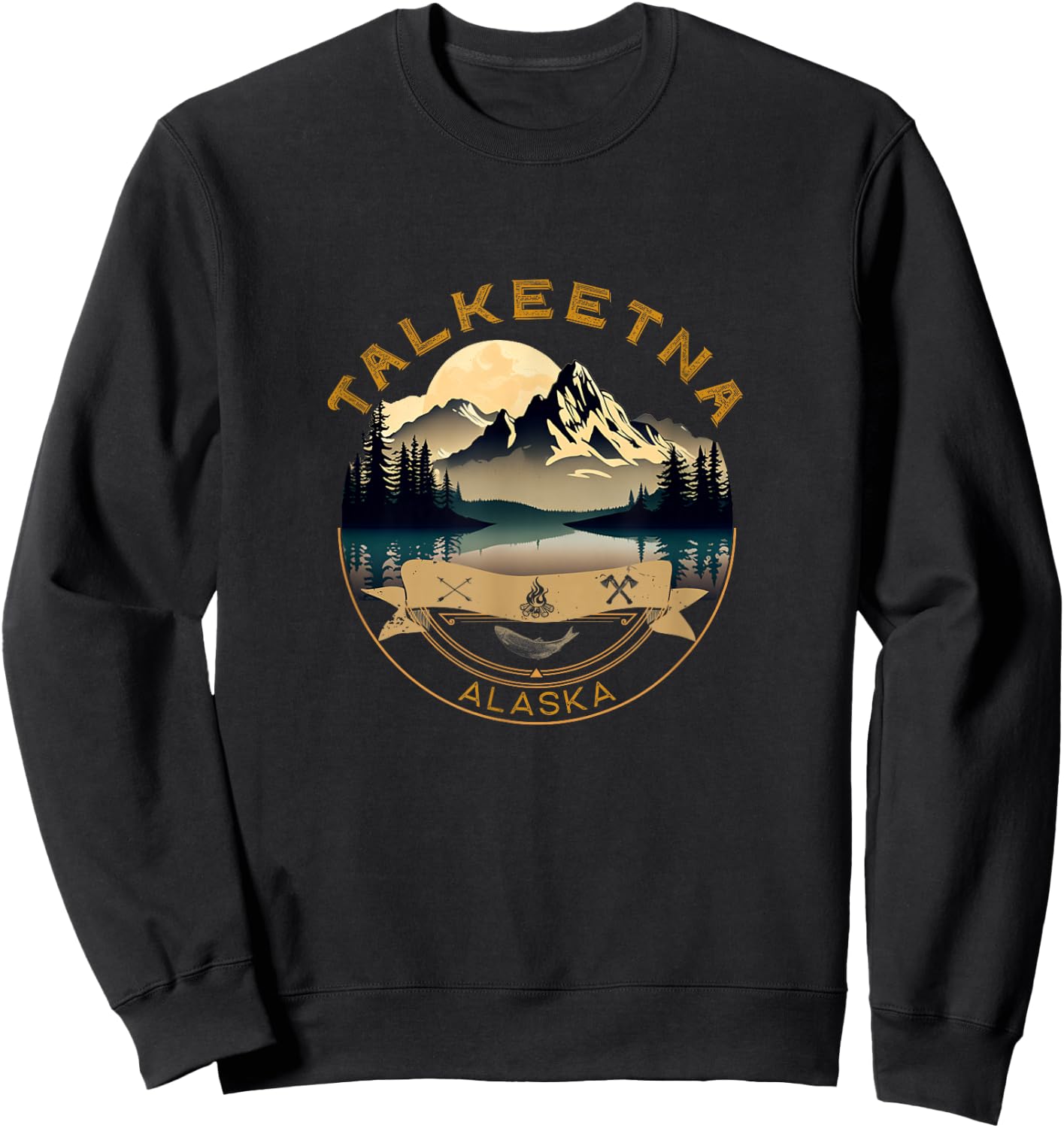 Talkeetna Vacation Apparel - Talkeetna Souvenir Sweatshirt - Sweatshirt | Black