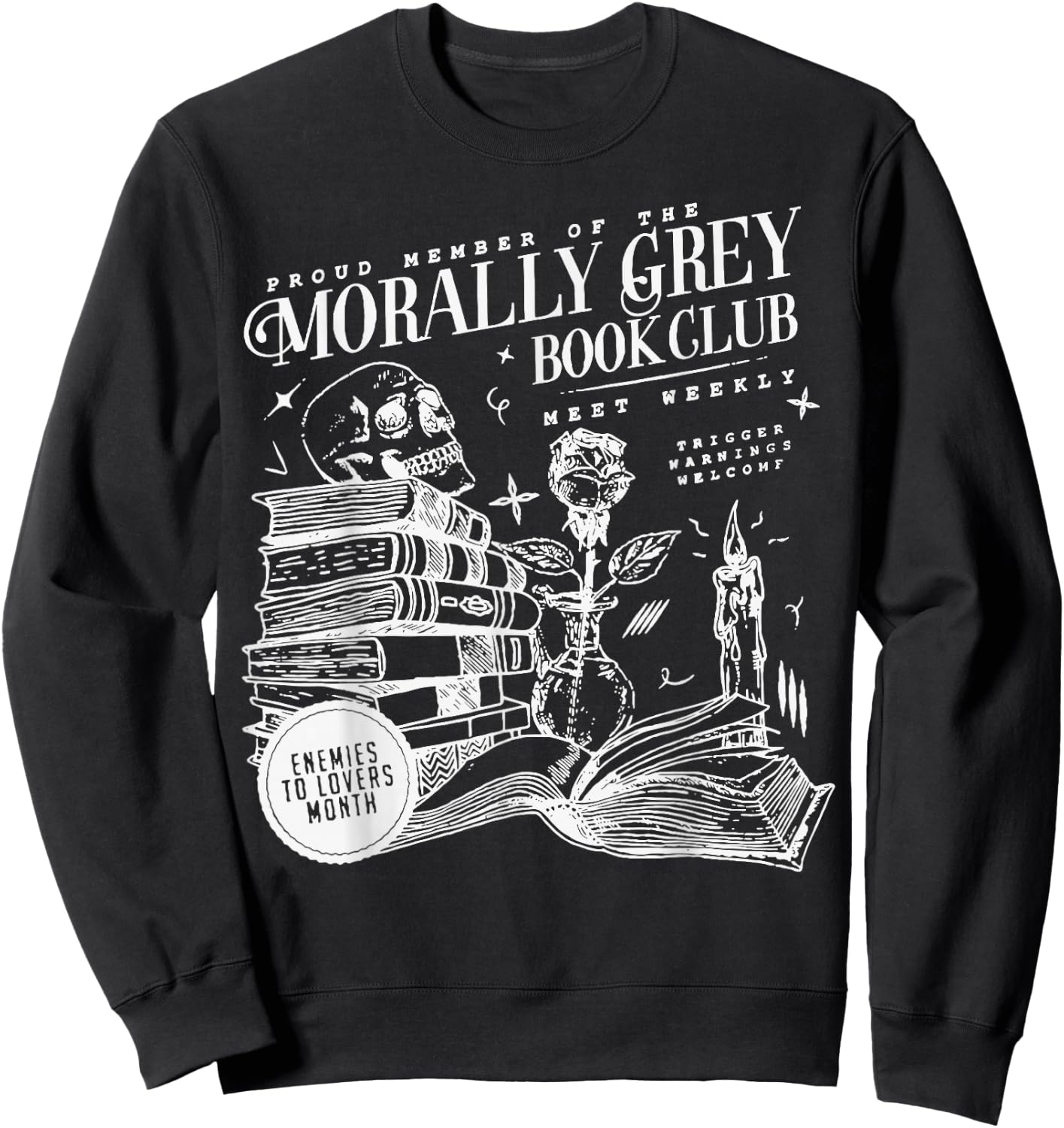 Morally Grey Book Club Sweatshirt - Sweatshirt | Black
