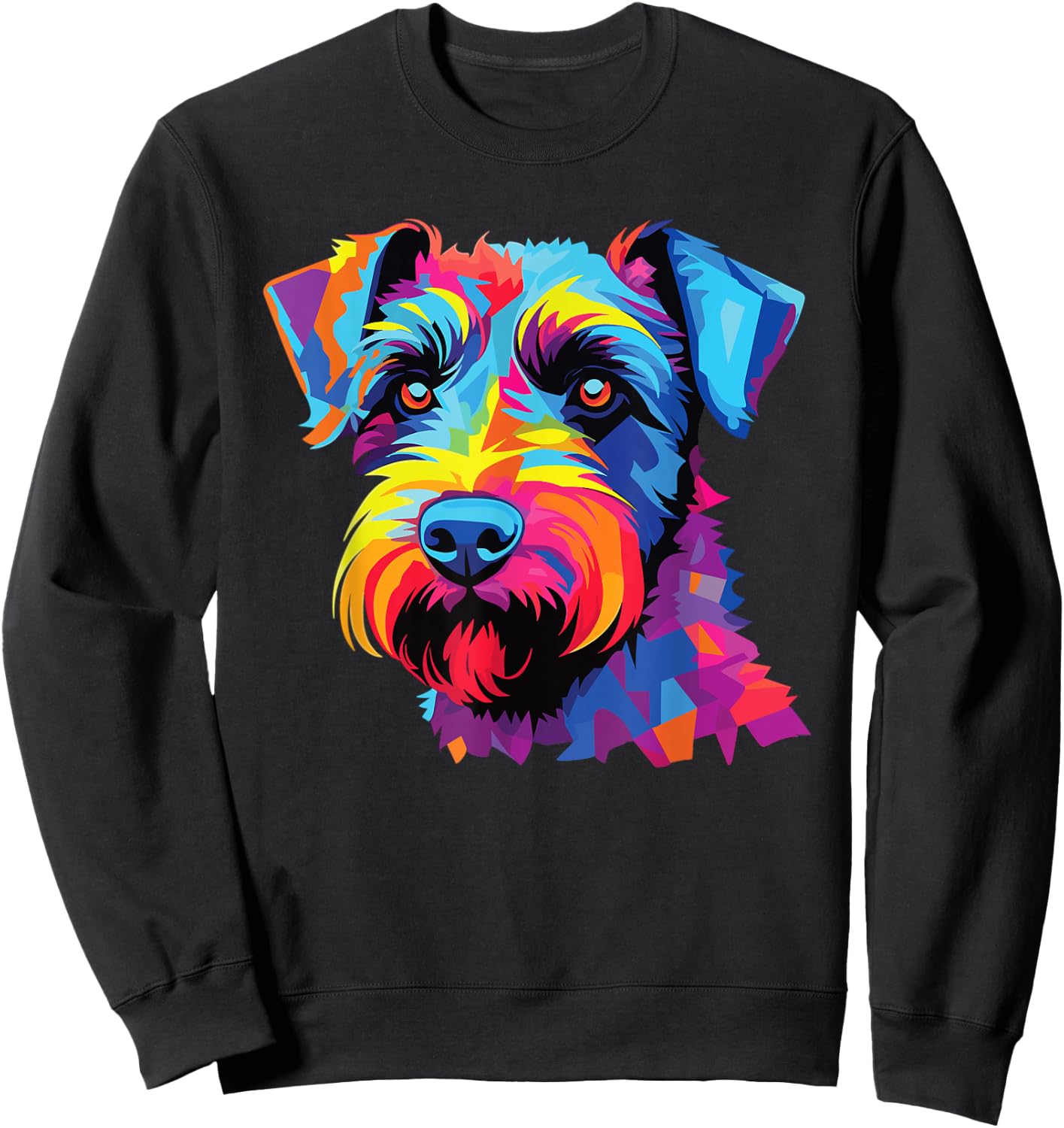Watercolor Colorful Cesky Terrier Dogs Sweatshirt - Sweatshirt | Black