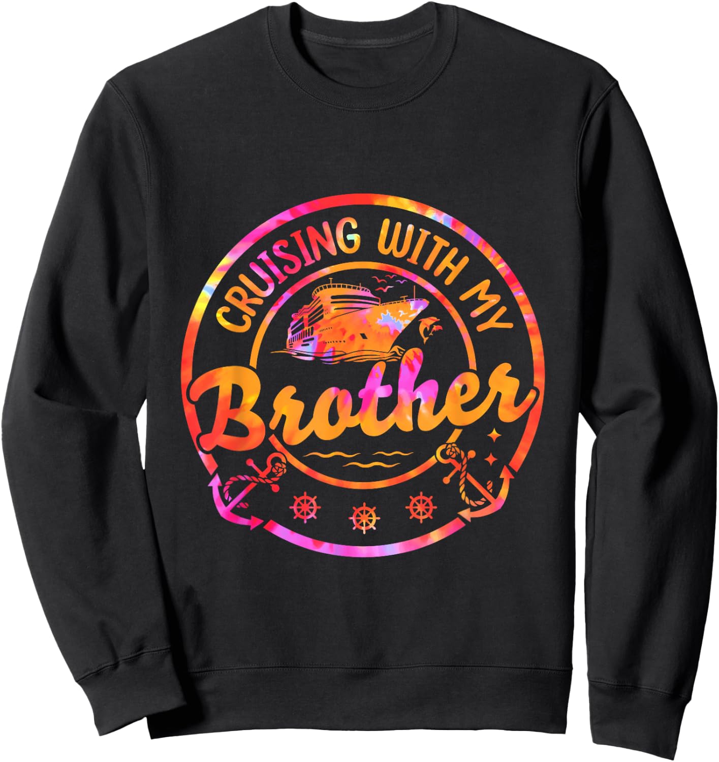 Cruise Vacation Matching Siblings Cruising with My Brother Sweatshirt - Sweatshirt | Black