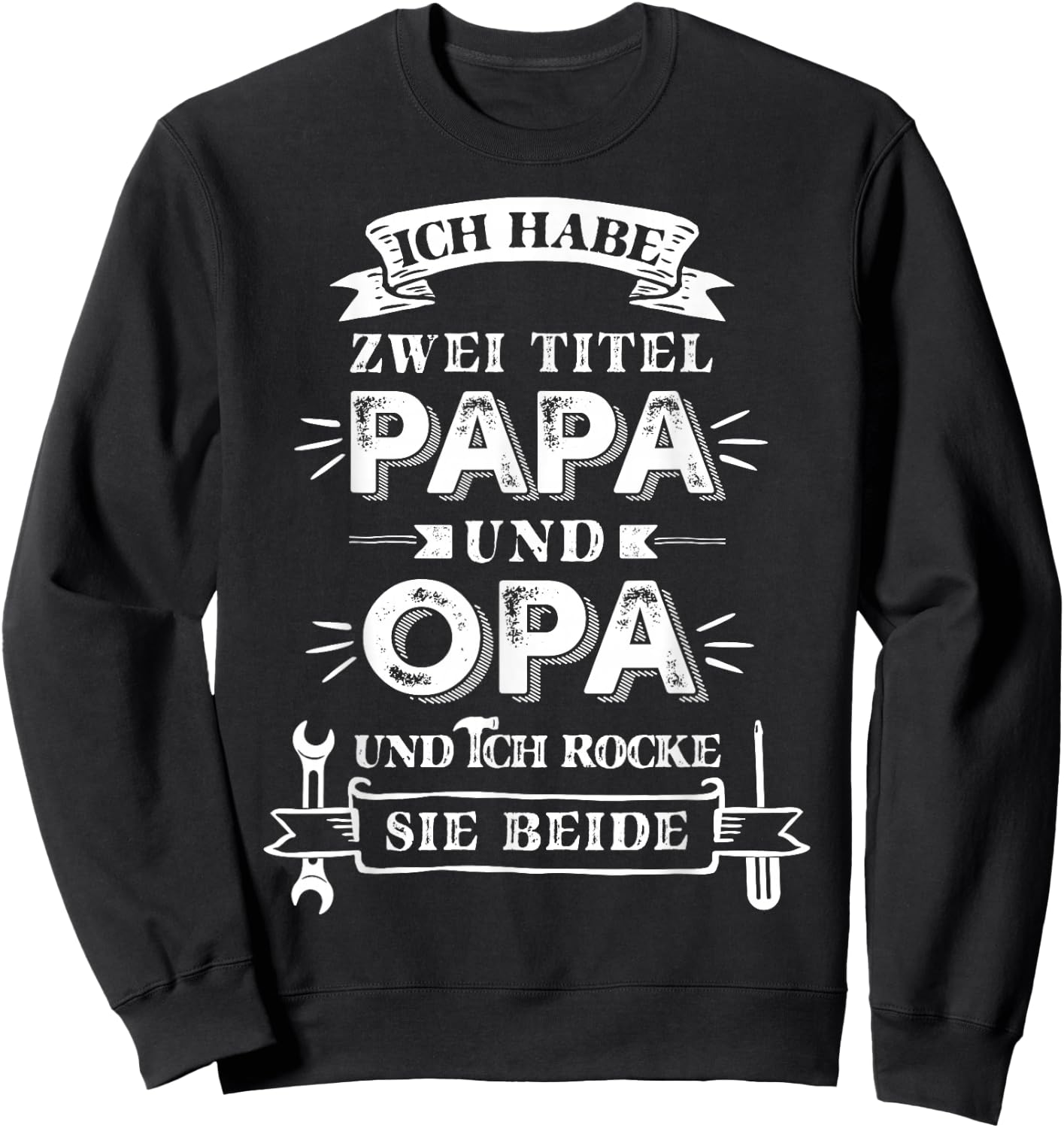 Grandpa Papa Funny Gifts Grandfather Saying , black Sweatshirt - Sweatshirt | Black