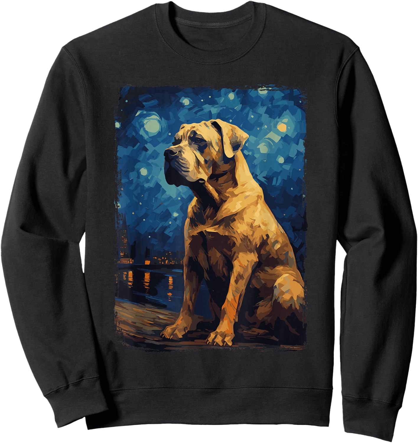 Presa Canario Starry Night Cane Corso Dogo Canario Sweatshirt - Sweatshirt | Black