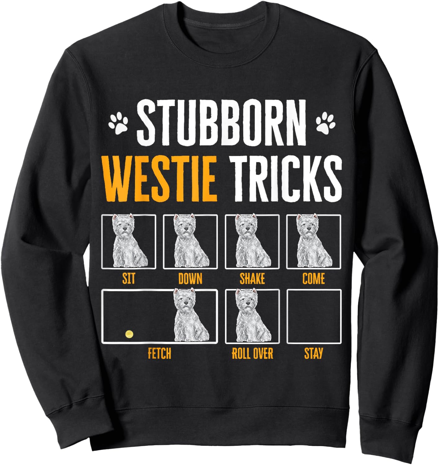 Westie Dog West Highland White Terrier Sweatshirt - Sweatshirt | Black