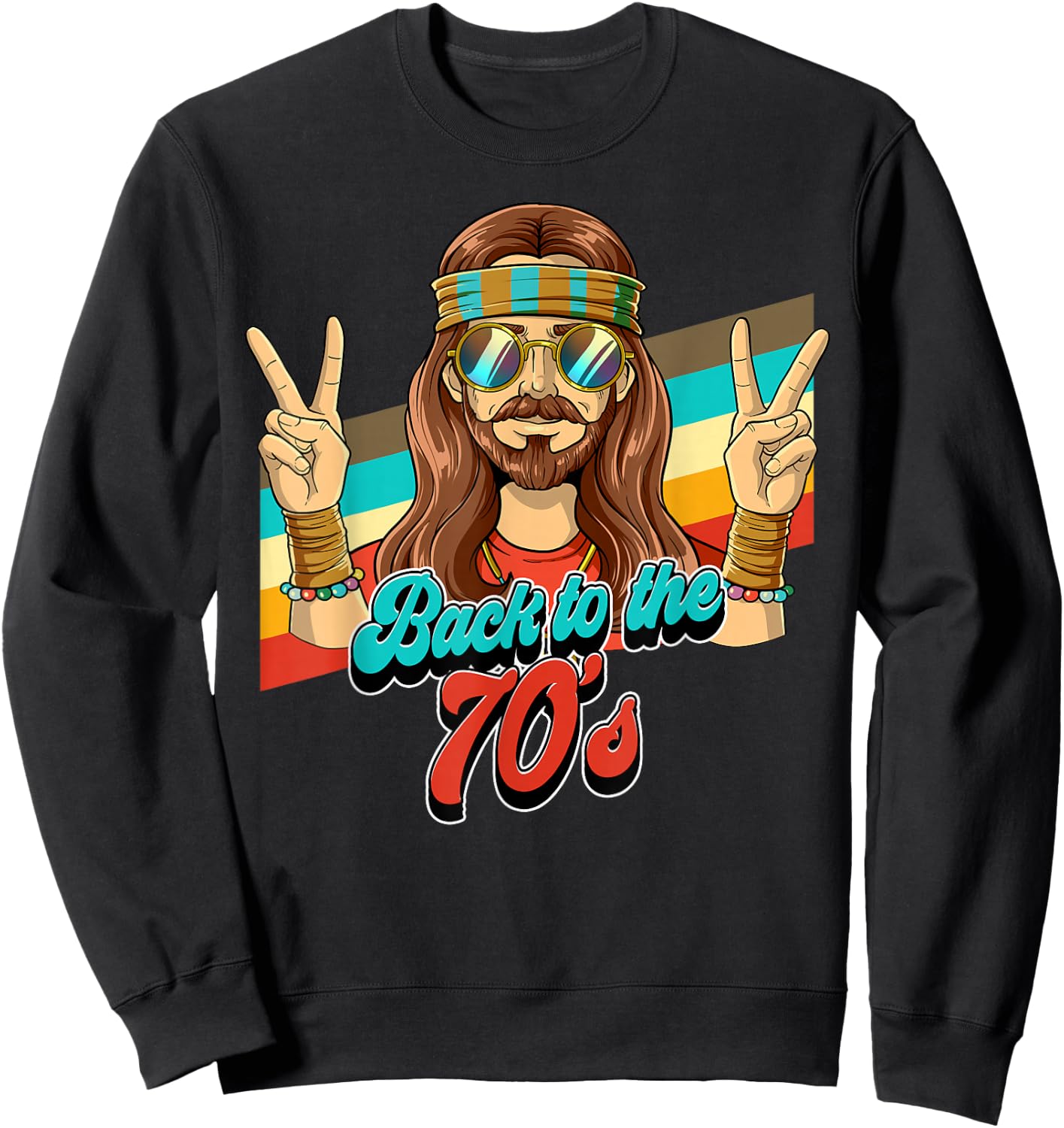 Back To The 70s , black Sweatshirt - Sweatshirt | Black