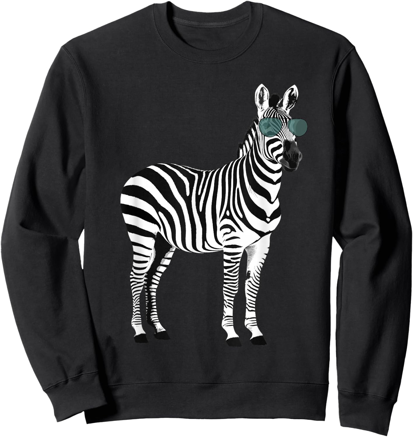 Funny Zebra Design Women Boy Girl Animal Zebra Lover Sweatshirt - Sweatshirt | Black