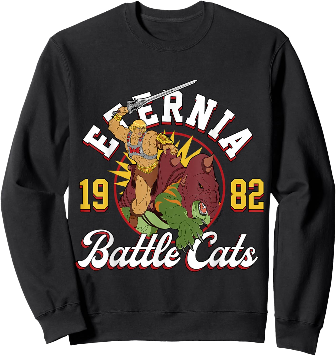 The Masters of the Universe - Eternia Battle Cats 1982 , black Sweatshirt - Sweatshirt | Black