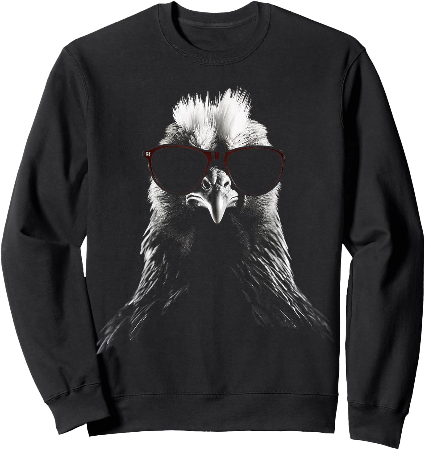 Chicken Sunglasses - Chicken Sweatshirt - Sweatshirt | Black