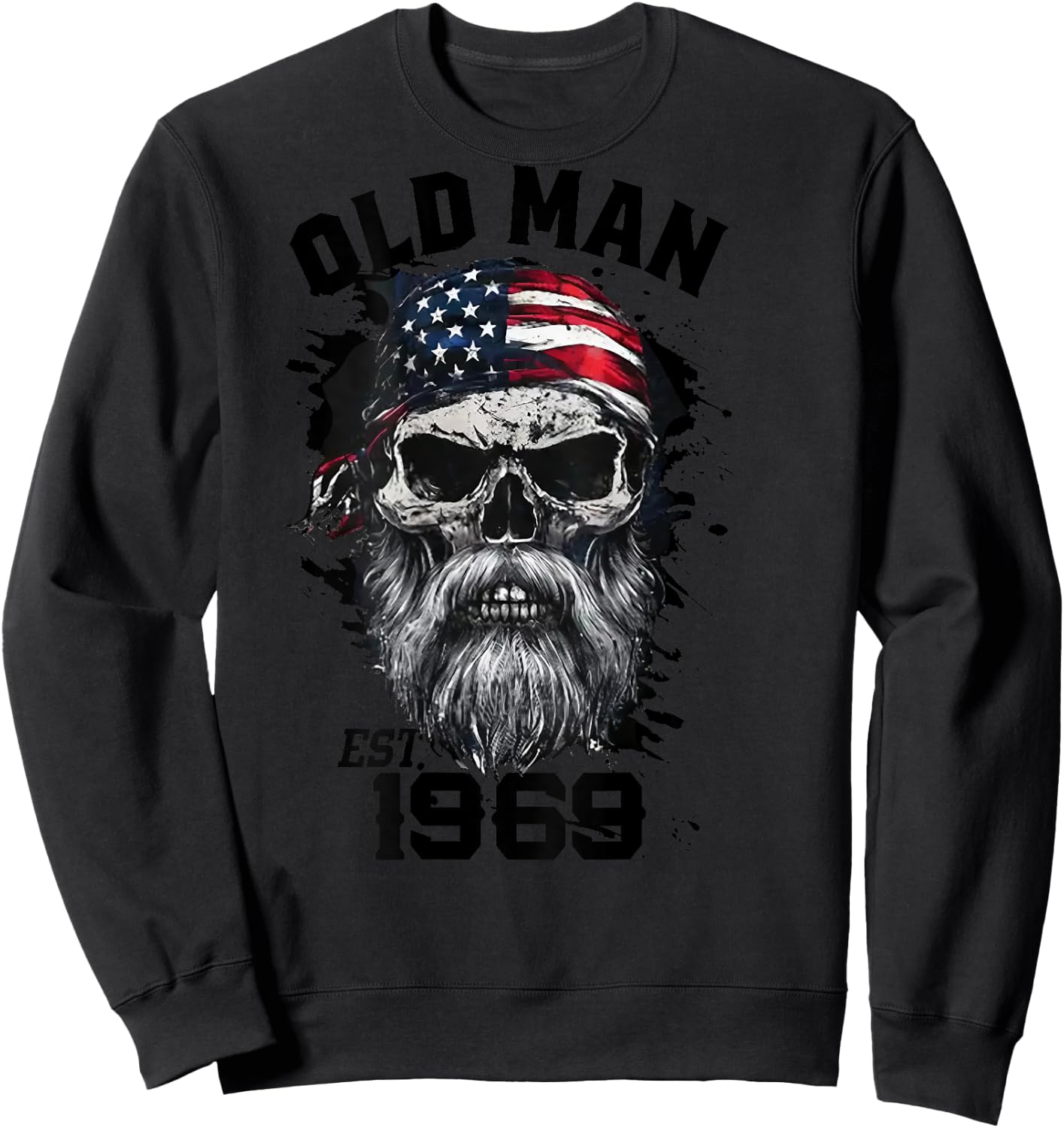 1969 Old Man (on back) Sweatshirt - Sweatshirt | Black