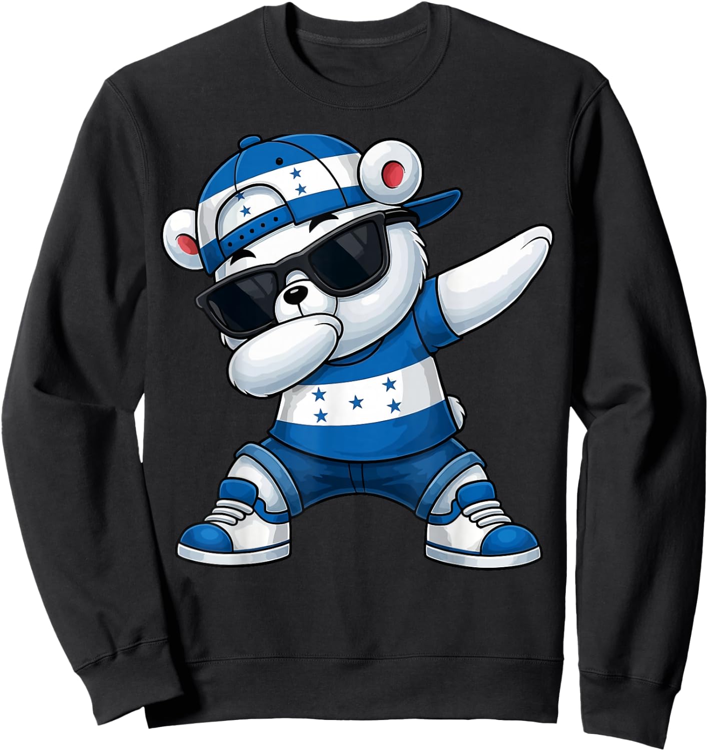Hispanic Heritage Honduran Flag Honduras 2025 Dabbing Kids Sweatshirt - Sweatshirt | Black