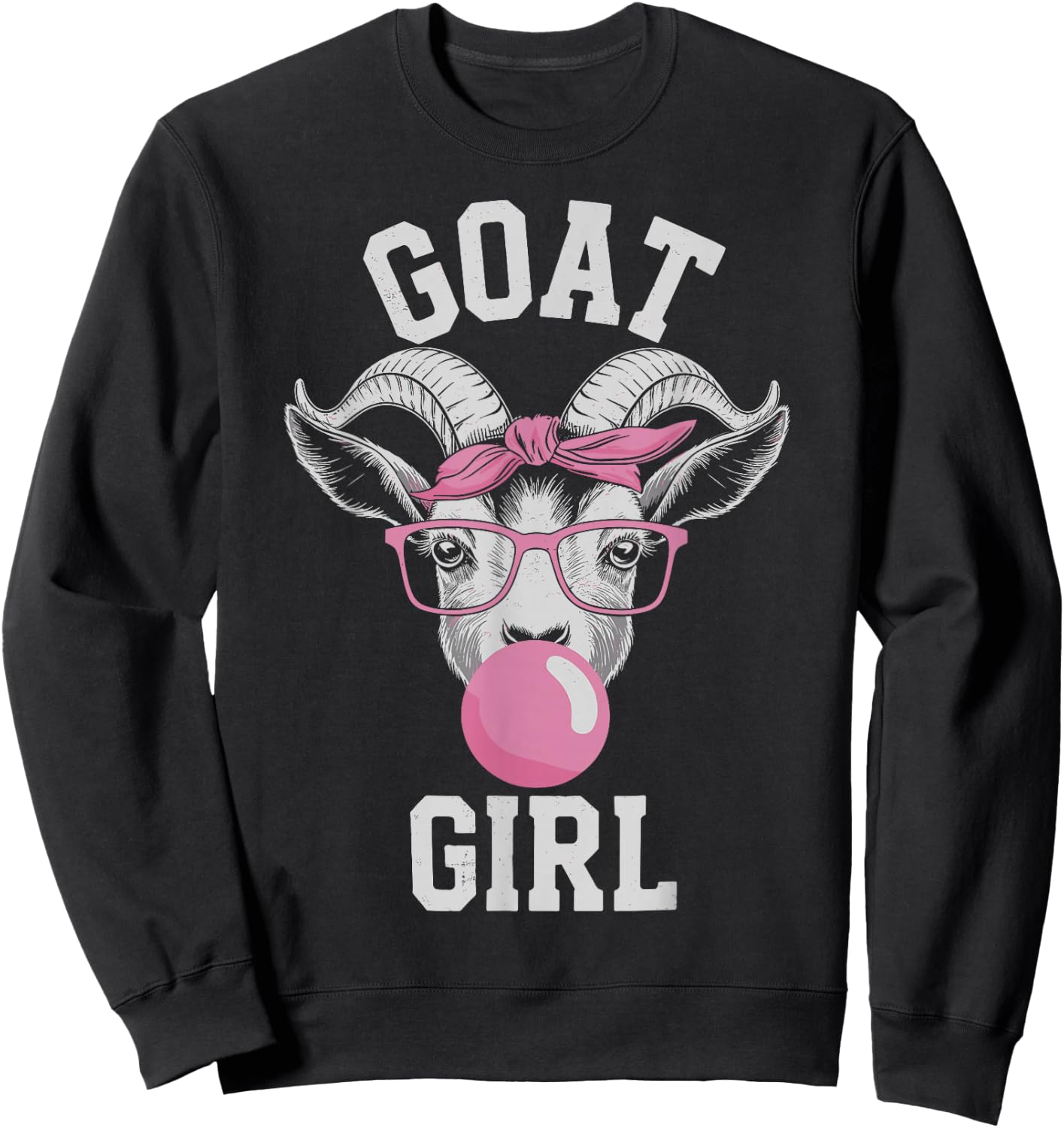 Goat Girl Funny Goat Lover Sweatshirt - Sweatshirt | Black