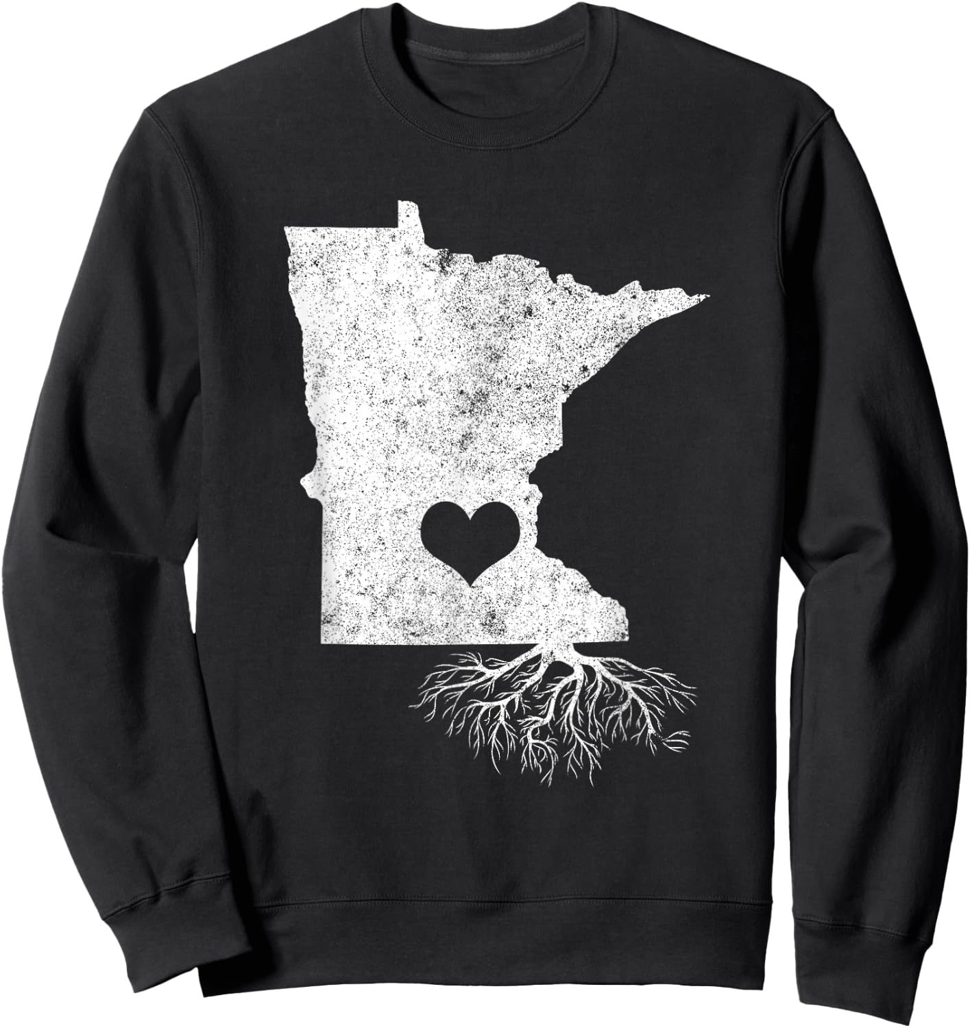Minnesota Roots Shirt: I Love Minnesota With Roots Sweatshirt - Sweatshirt | Black