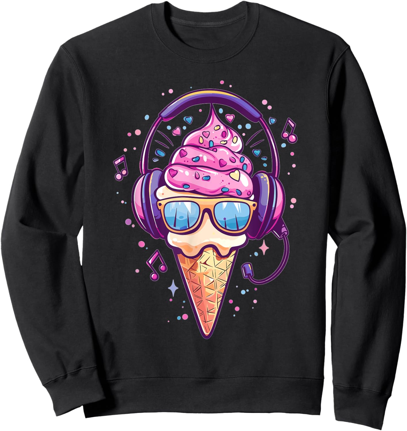 Cooles EIS mit Sonnenbrille I Lustiges EIS Sweatshirt - Sweatshirt | Black