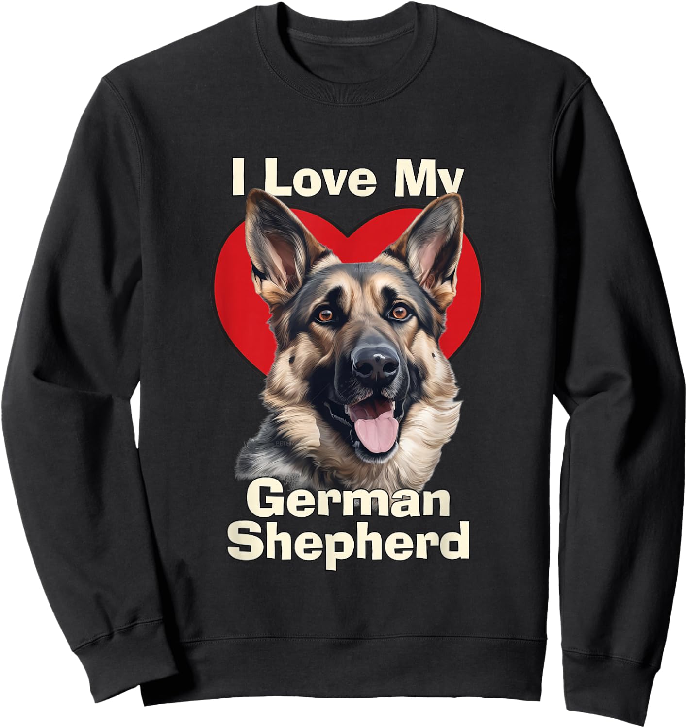 I Love My Shepherd Puppy Sweatshirt - Sweatshirt | Black