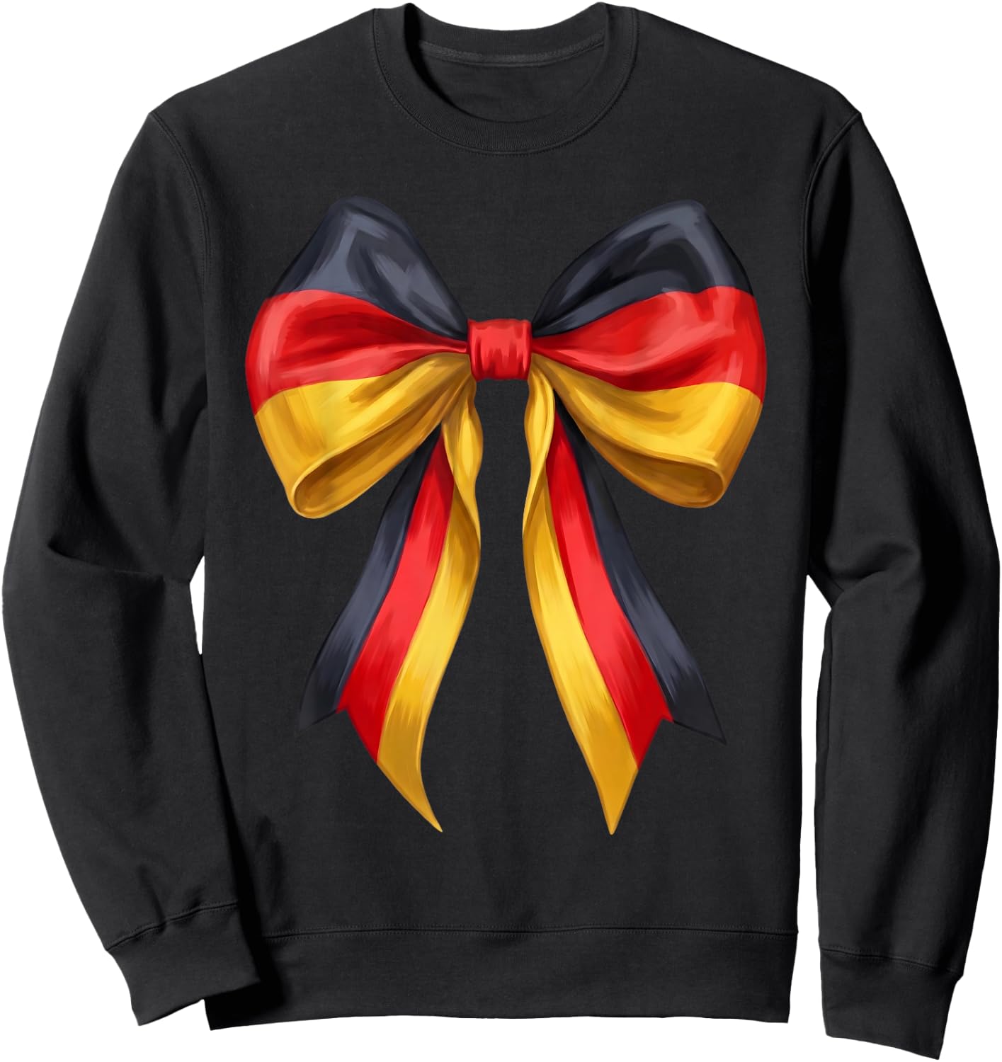 German Girl Coquette Bow Germany Flag Cute German Girl Sweatshirt - Sweatshirt | Black