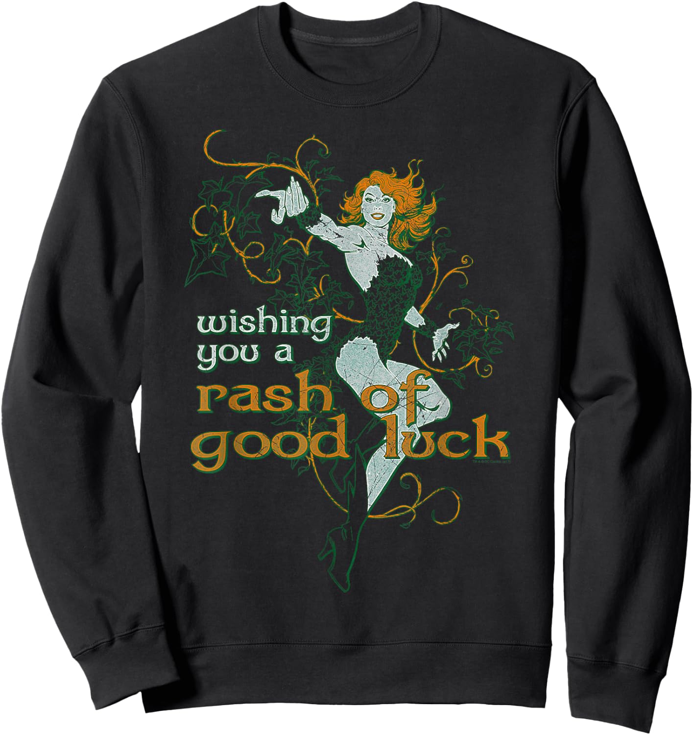 Batman Poison Ivy Rash of Good Luck Sweatshirt - Sweatshirt | Black