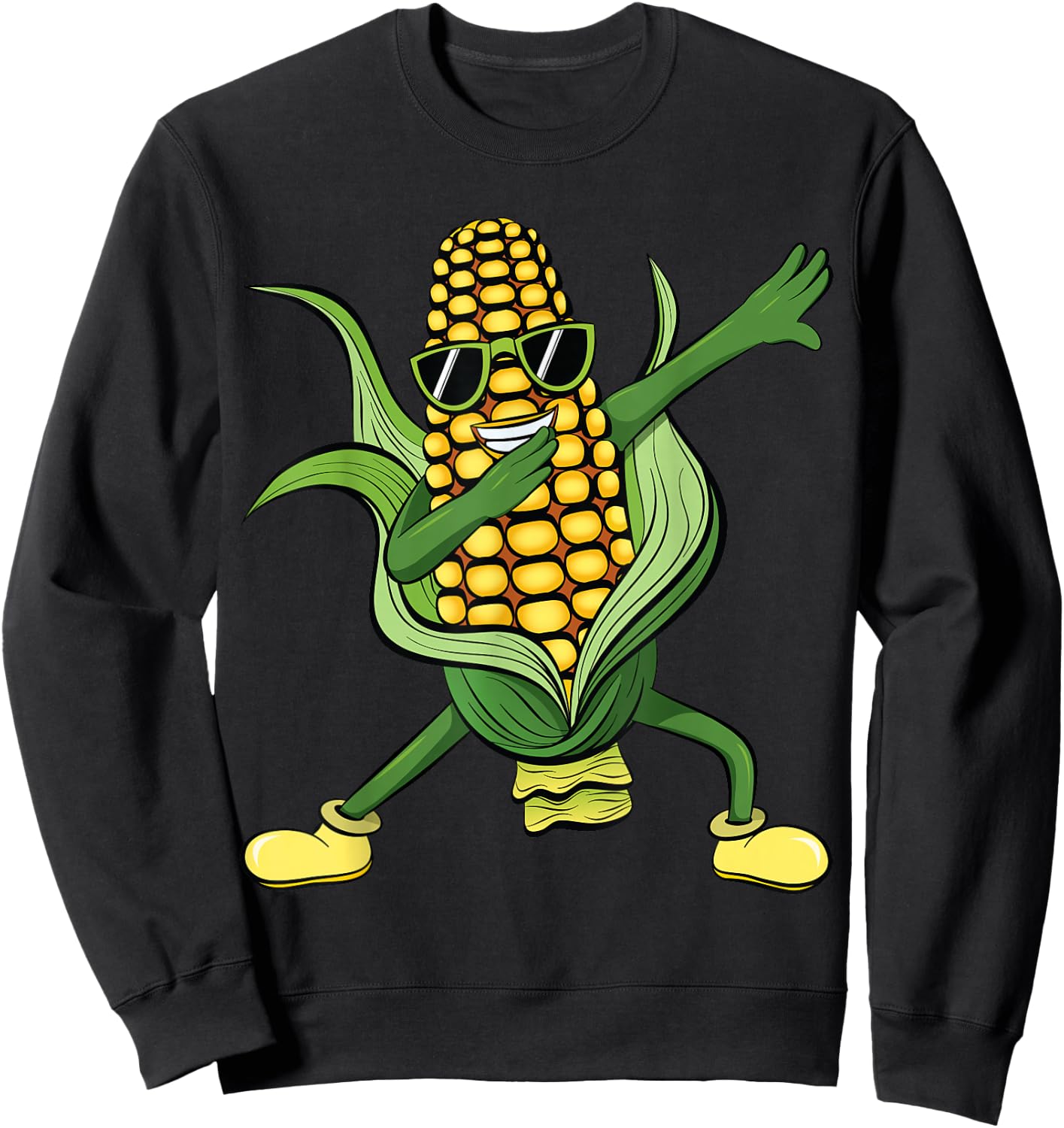 Dabbing Corn Cob | Dancing Corn Farm Farmer Gift Sweatshirt - Sweatshirt | Black