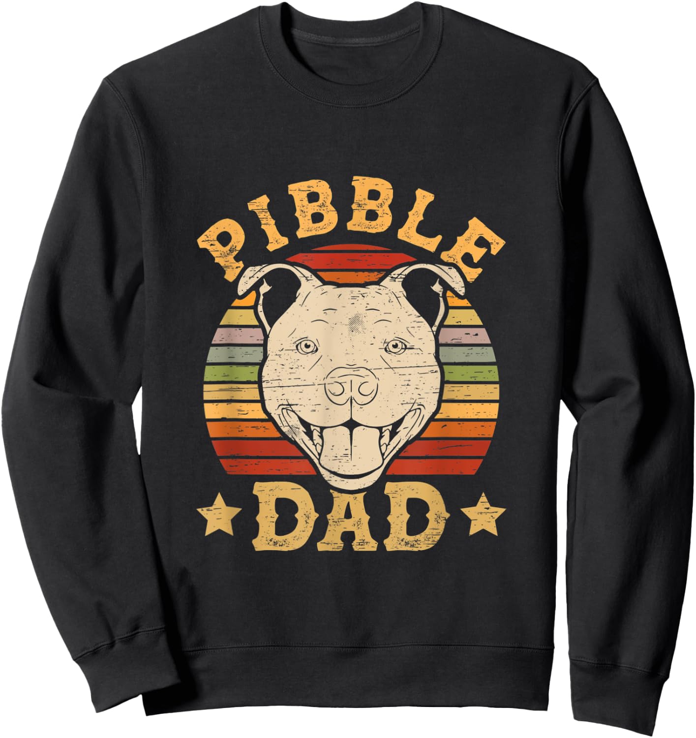 Retro Pibble Dad Sweatshirt - Sweatshirt | Black