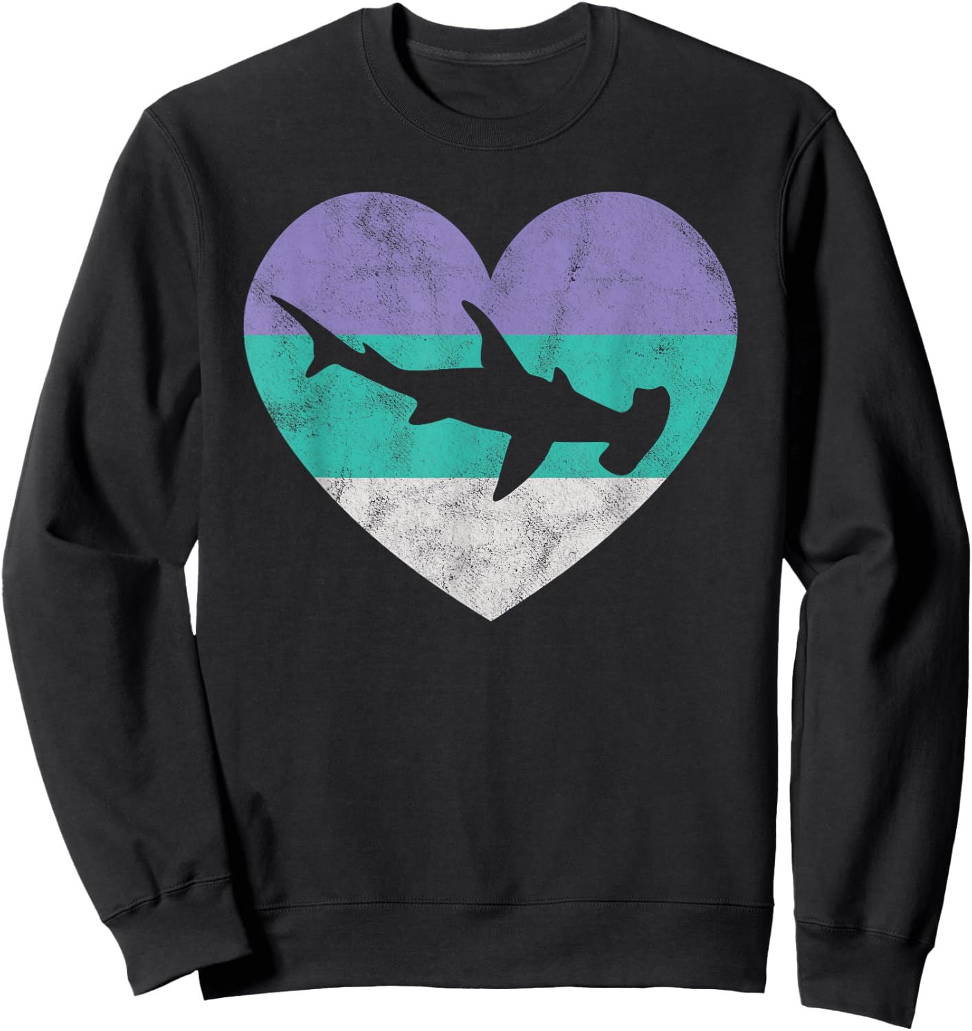 Hammerhead Shark Gift & Girls Retro Cute Sweatshirt - Sweatshirt | Black