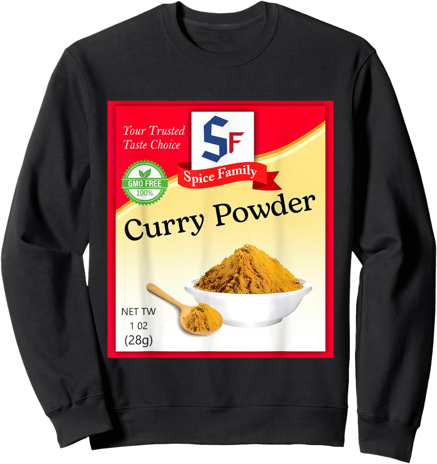 Curry Powder Condiment Costume Holiday Spice Group Costumes Sweatshirt - Sweatshirt | Black