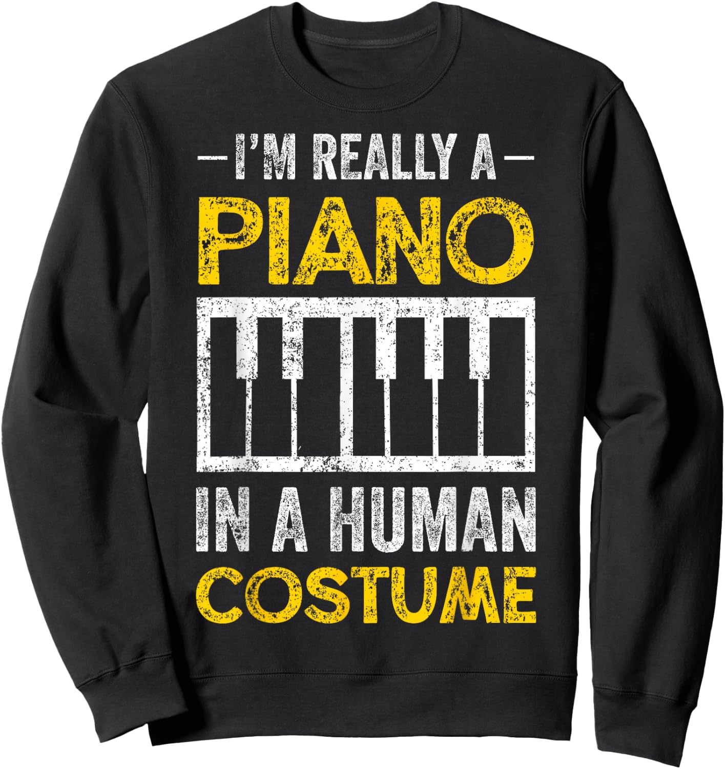 Piano Player Pianist Costume Vintage Sweatshirt - Sweatshirt | Black