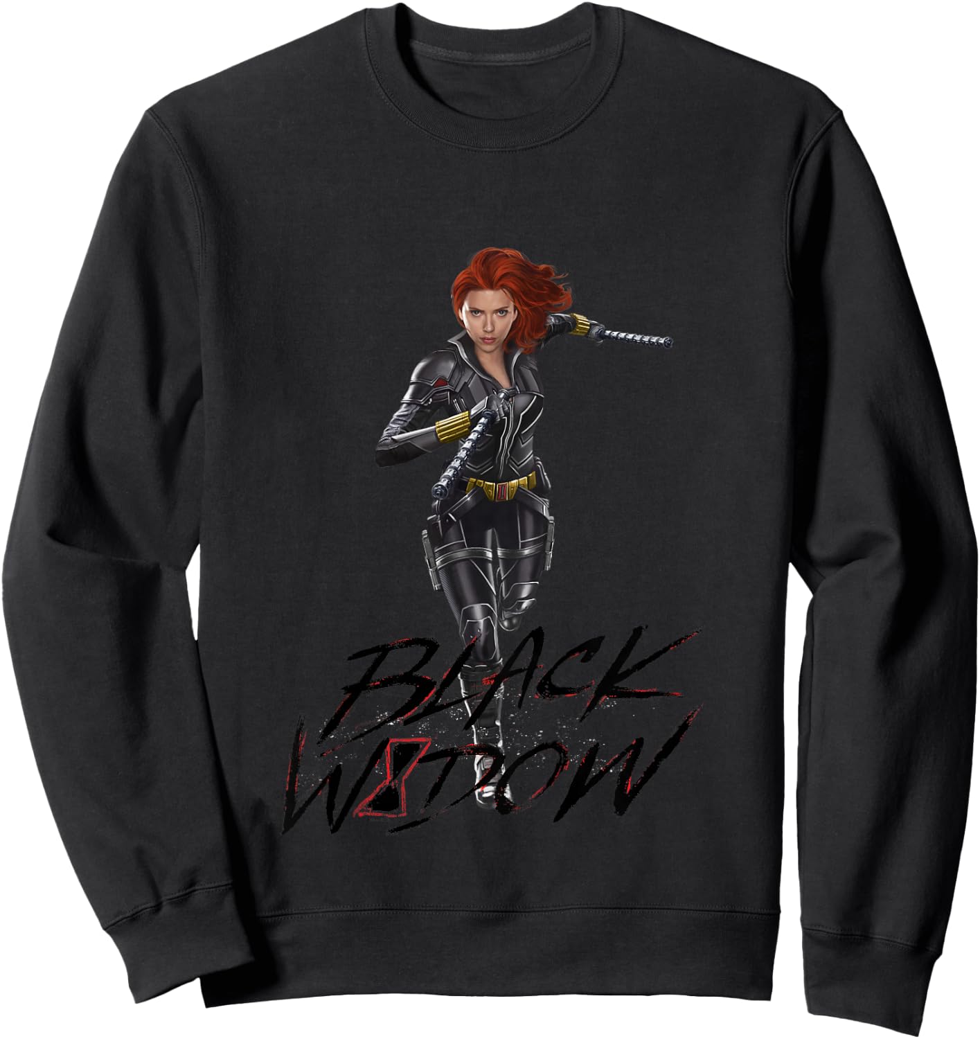 Kids Black Widow Movie Running Black Widow , white, 2 Sweatshirt - Sweatshirt | Black