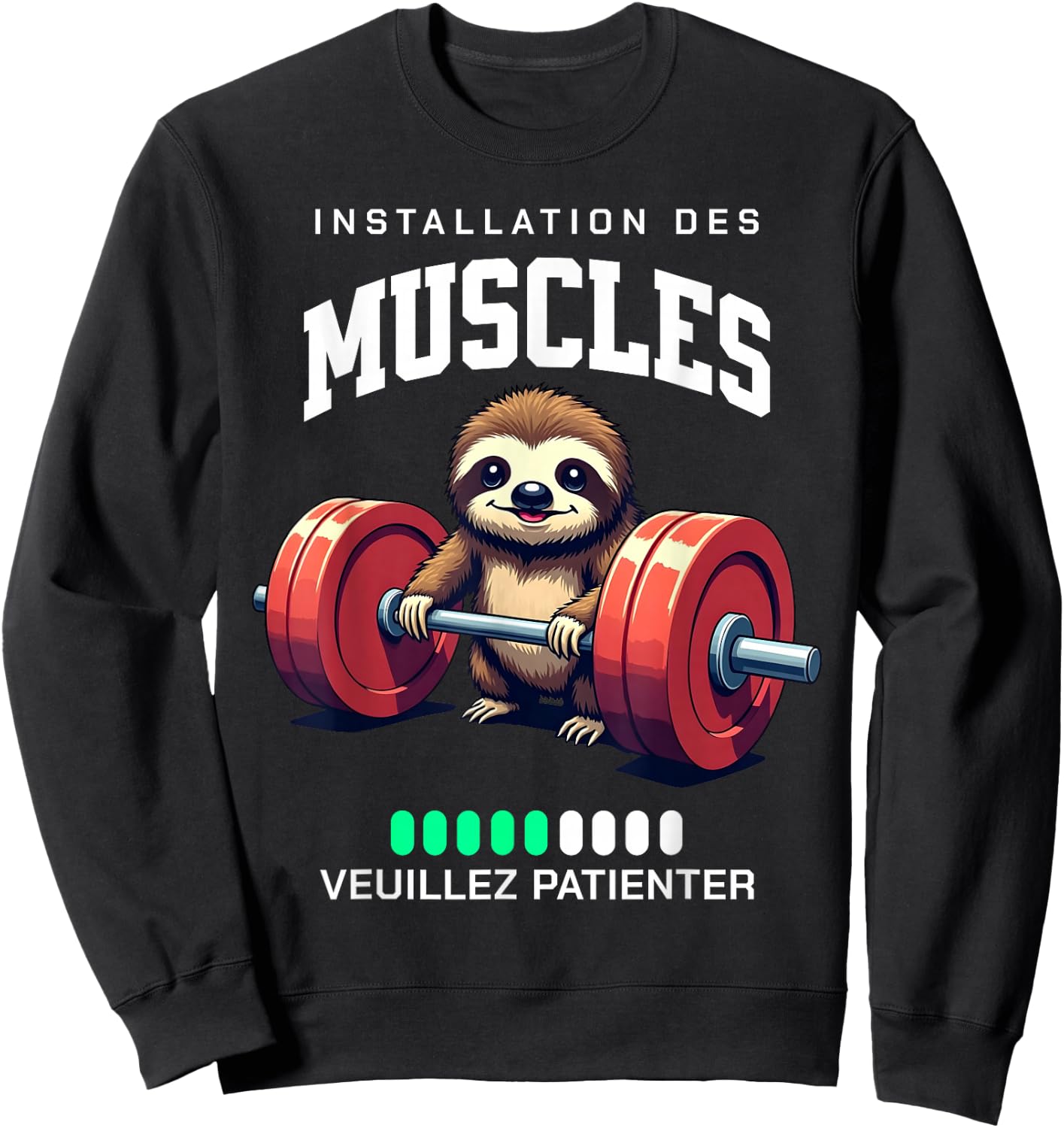 Lazy Installation Muscles Gym Bodybuilding Crossfit Sweatshirt - Sweatshirt | Black