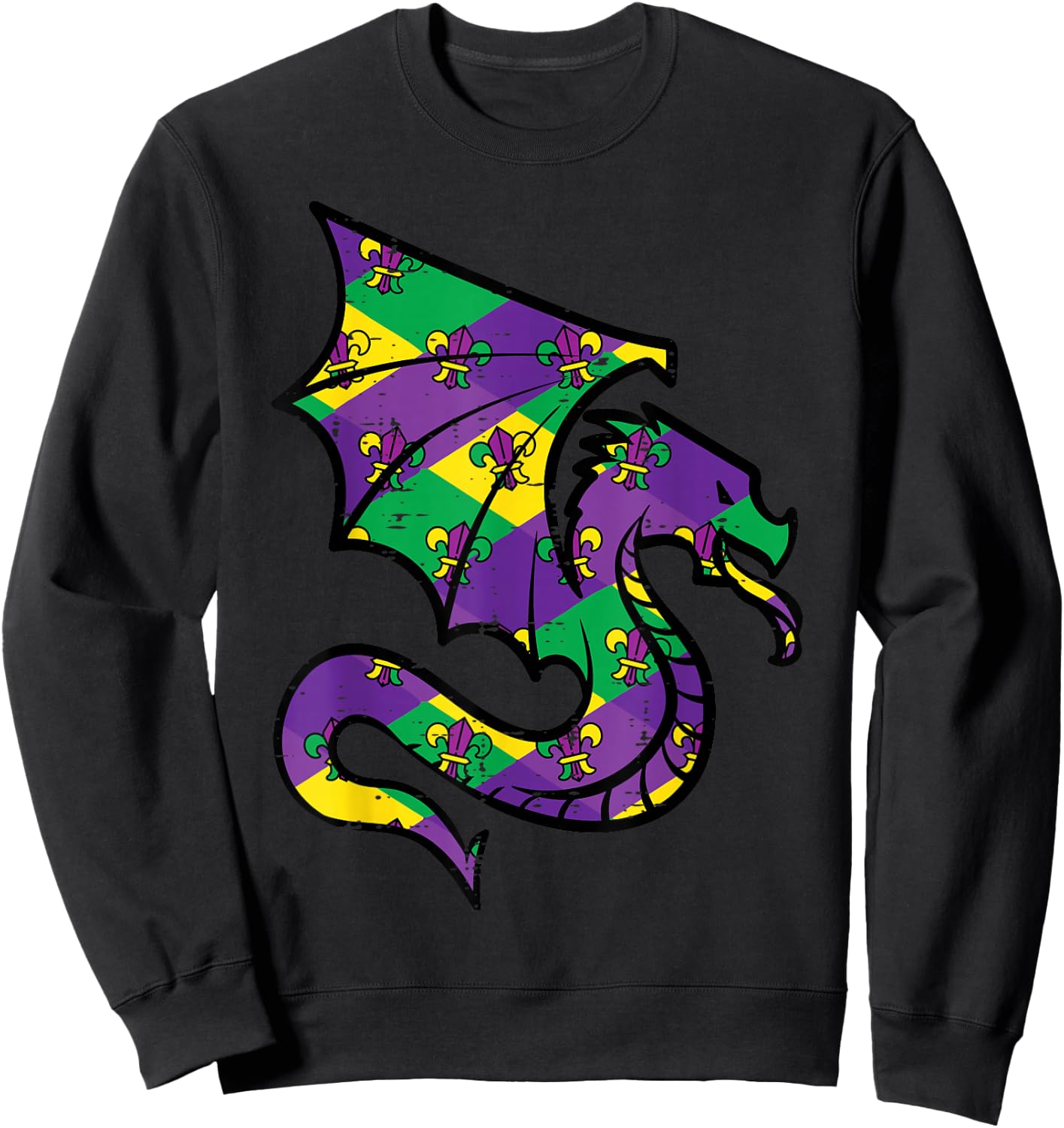 Mardi Gras Dragon Cool Carnival New Orleans Men Women Kids Sweatshirt - Sweatshirt | Black