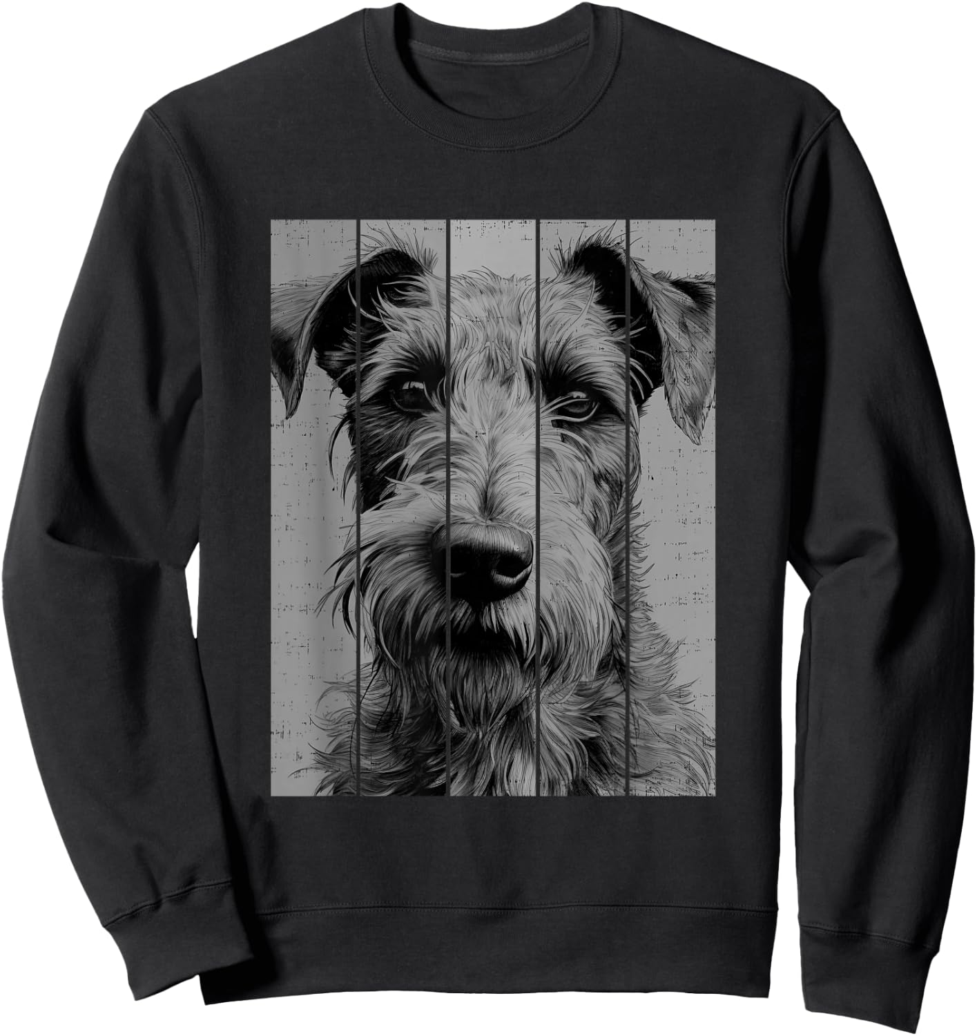 Cool Irish Terrier Portrait Black And White Style Sweatshirt - Sweatshirt | Black