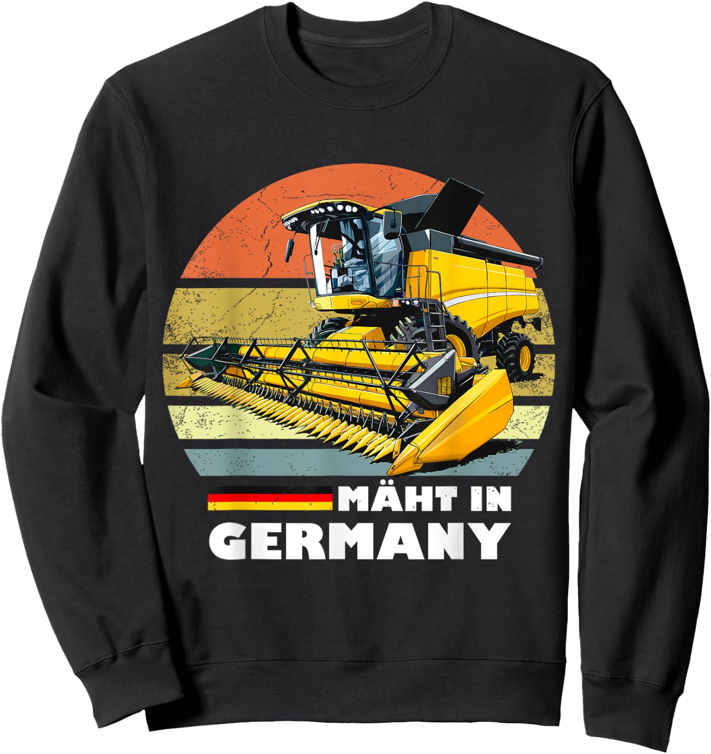 Mäht in Germany Landwirtschaft Mähdrescher Sweatshirt - Sweatshirt | Black