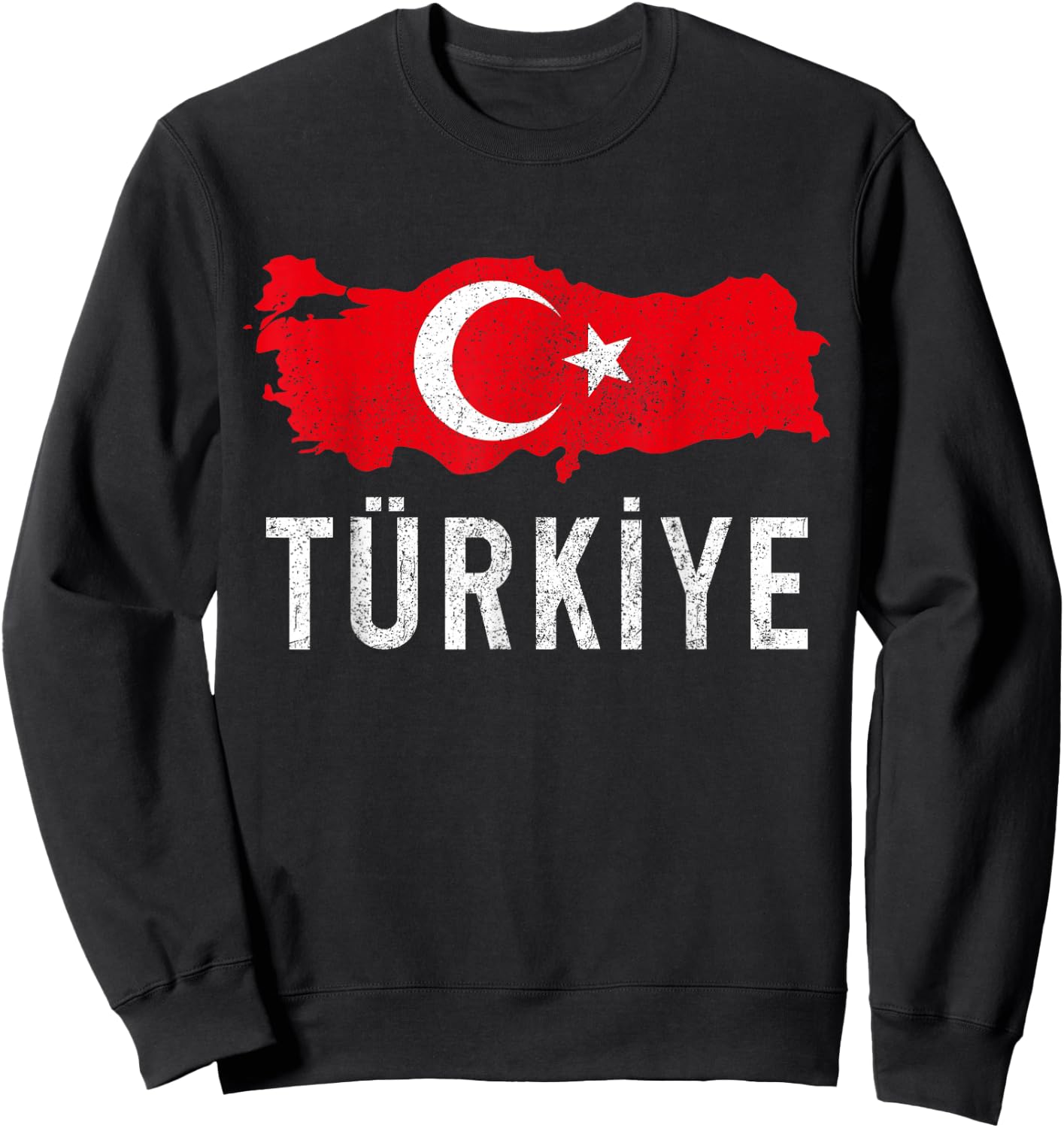 Türkiye Turkey Turkish Flag Pride Souvenir Sweatshirt - Sweatshirt | Black