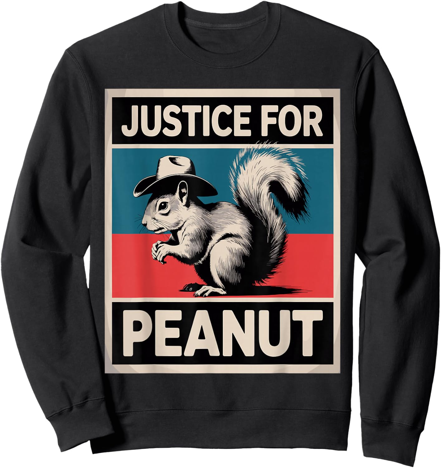 Justice for Peanut The Squirrel - The Squirrel P-nut Sweatshirt - Sweatshirt | Black