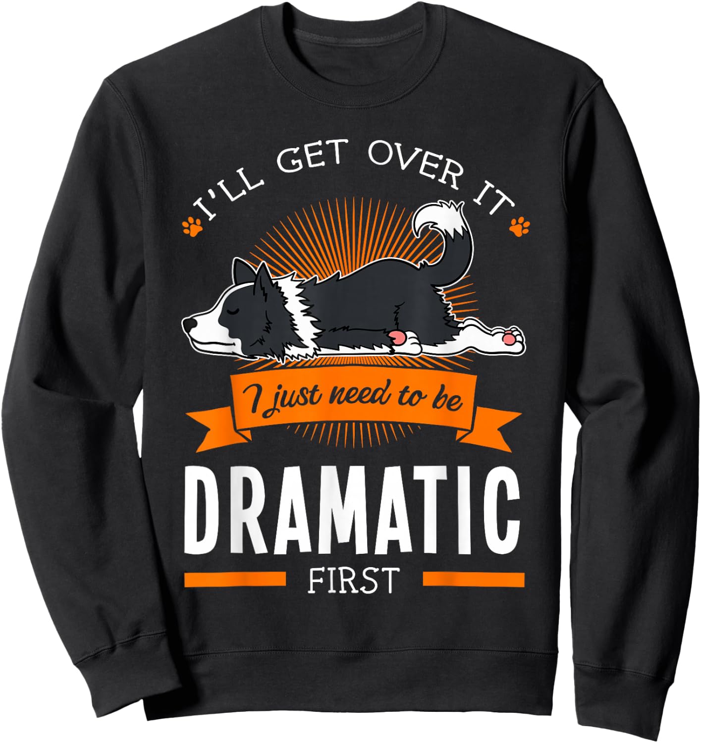 Border Collie Owner Veterinarian Sheep Herding Fur Parent Sweatshirt - Sweatshirt | Black