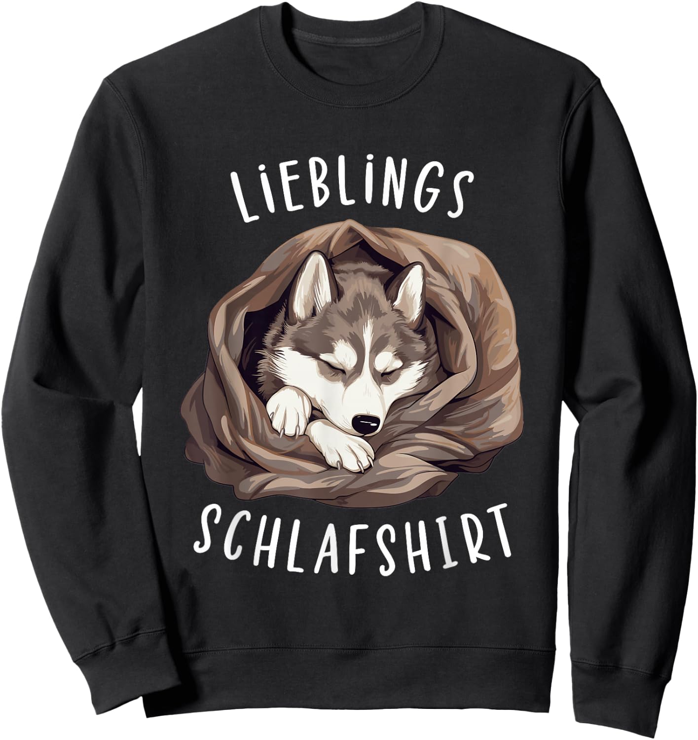 Hund Offizielles Lieblings Schlafshirt Sibirischer Husky Sweatshirt - Sweatshirt | Black