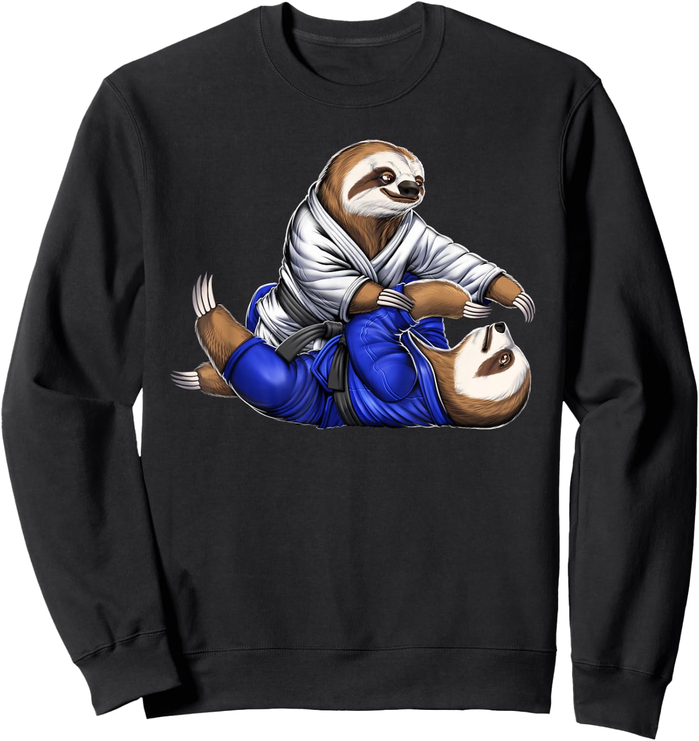 Sloth Brazilian Jiu Jitsu BJJ Grappling Judo Martial Arts Sweatshirt - Sweatshirt | Black