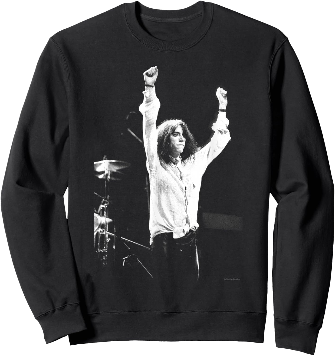 Singer Pattie Smith Live On Stage by Simon Fowler , Black, S Sweatshirt - Sweatshirt | Black