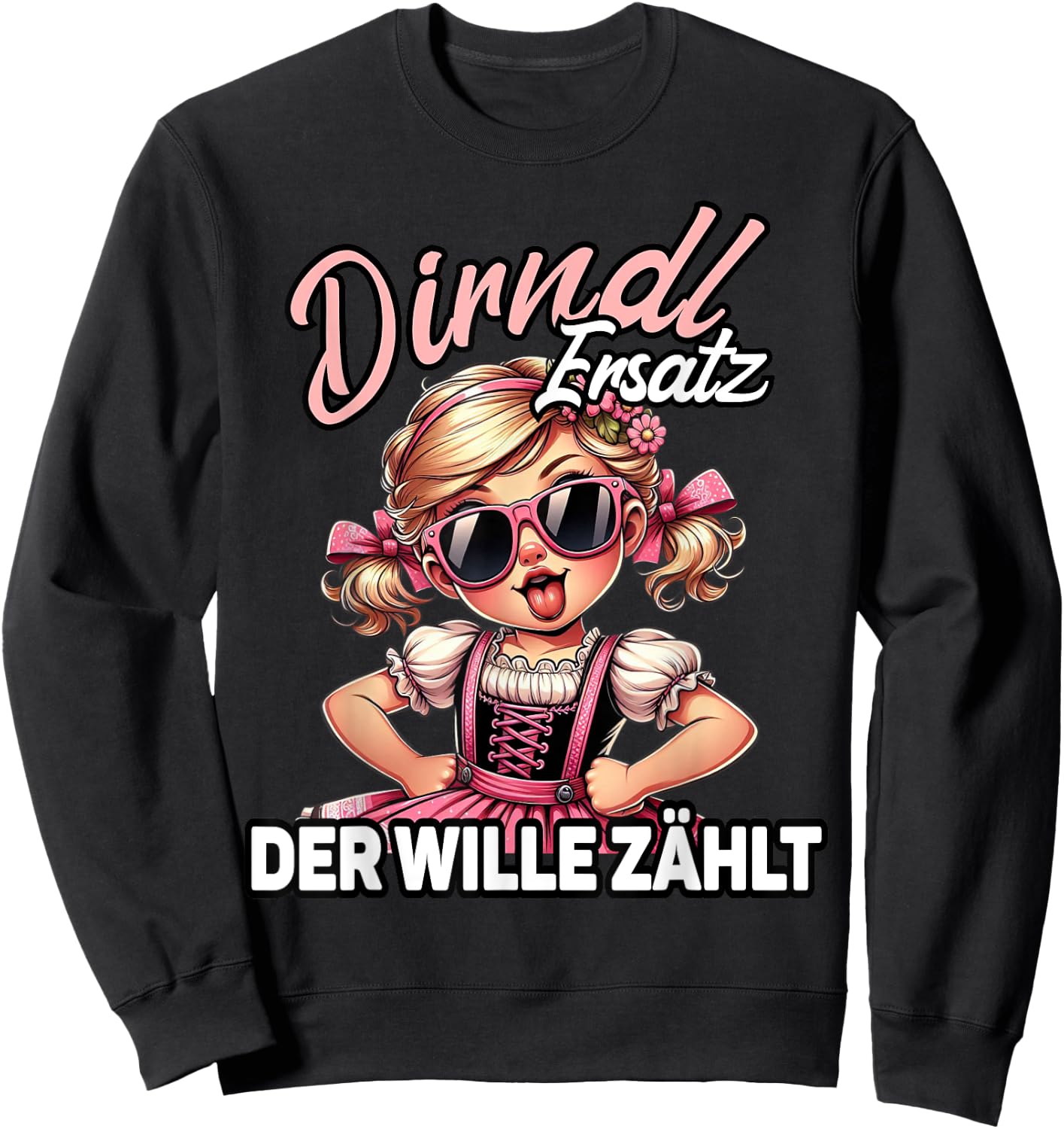 Oktoberfest Costume Shirt Women's Costume Replacement Dirndl , black Sweatshirt - Sweatshirt | Black