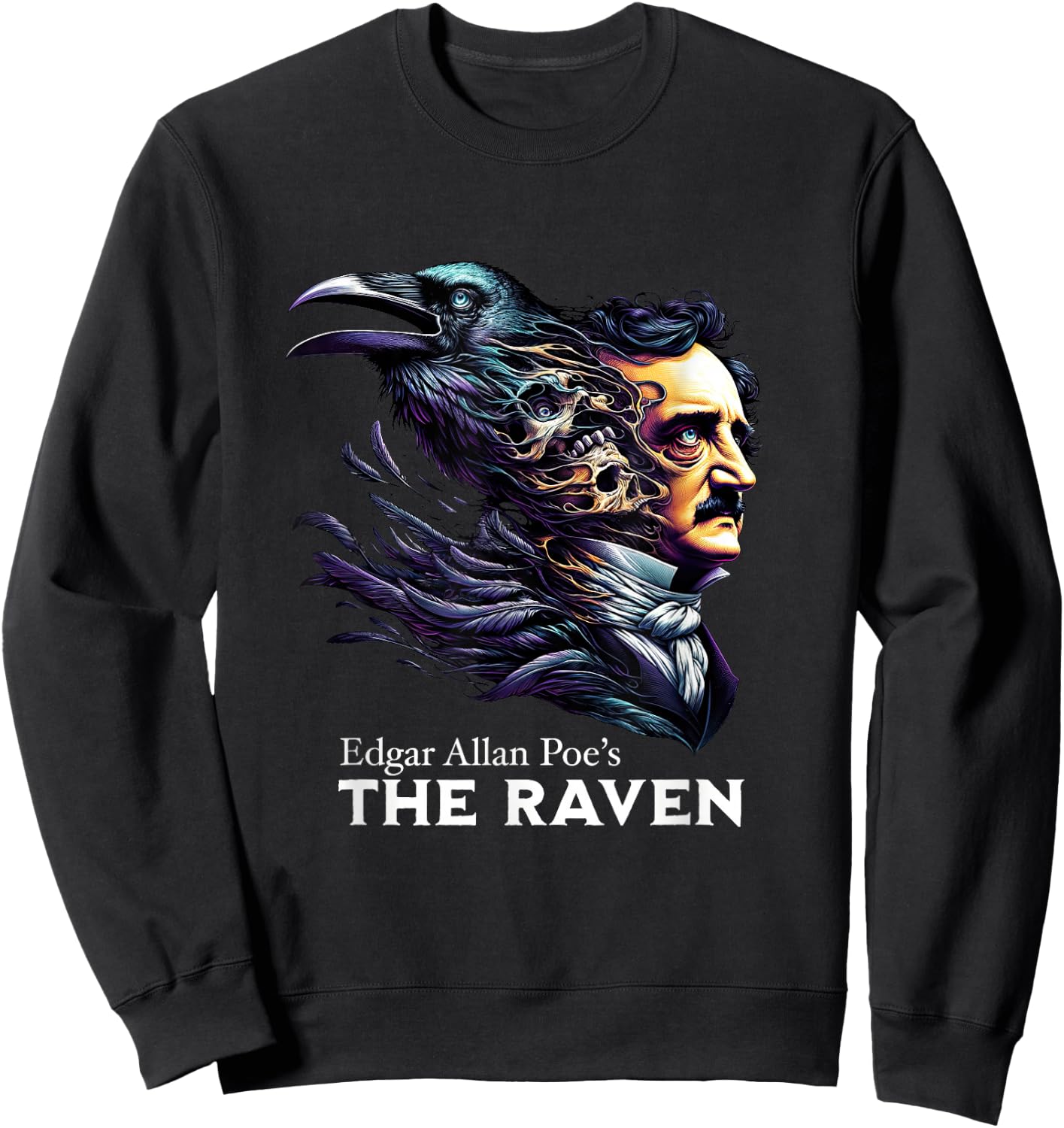 Edgar Allan Poe's The Raven Nevermore Sweatshirt - Sweatshirt | Black
