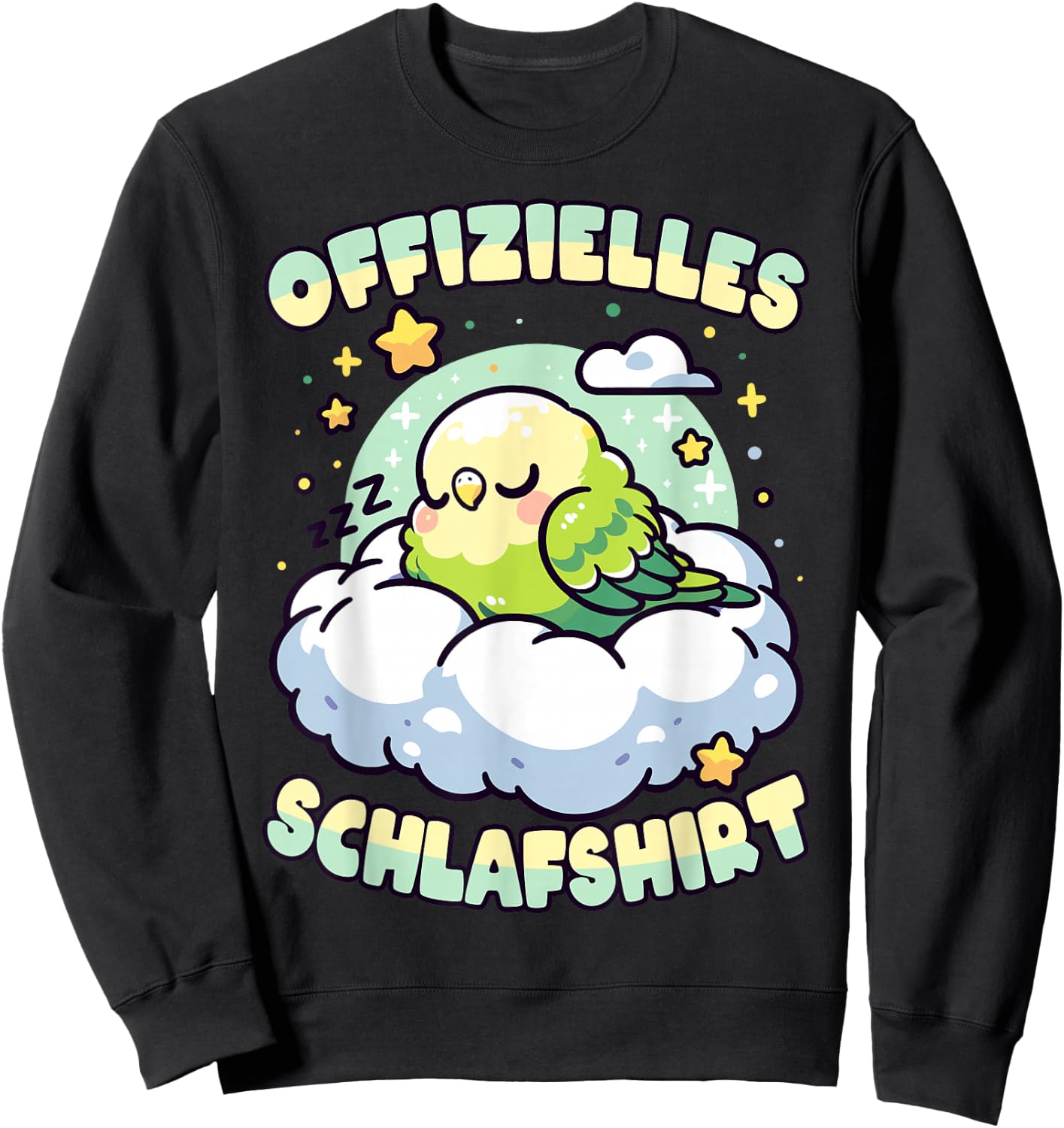 Official Sleep Shirt Budgie Pyjamas & Sleep , gray Sweatshirt - Sweatshirt | Black