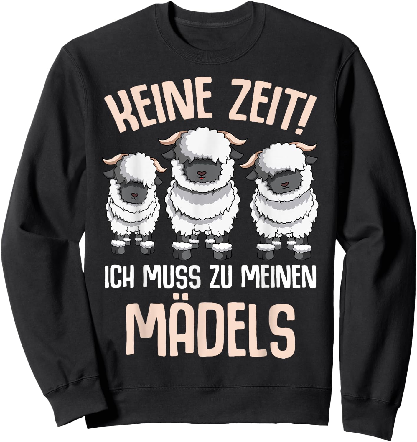 Walliser Schwarznasenschaf Schafe Sweatshirt - Sweatshirt | Black